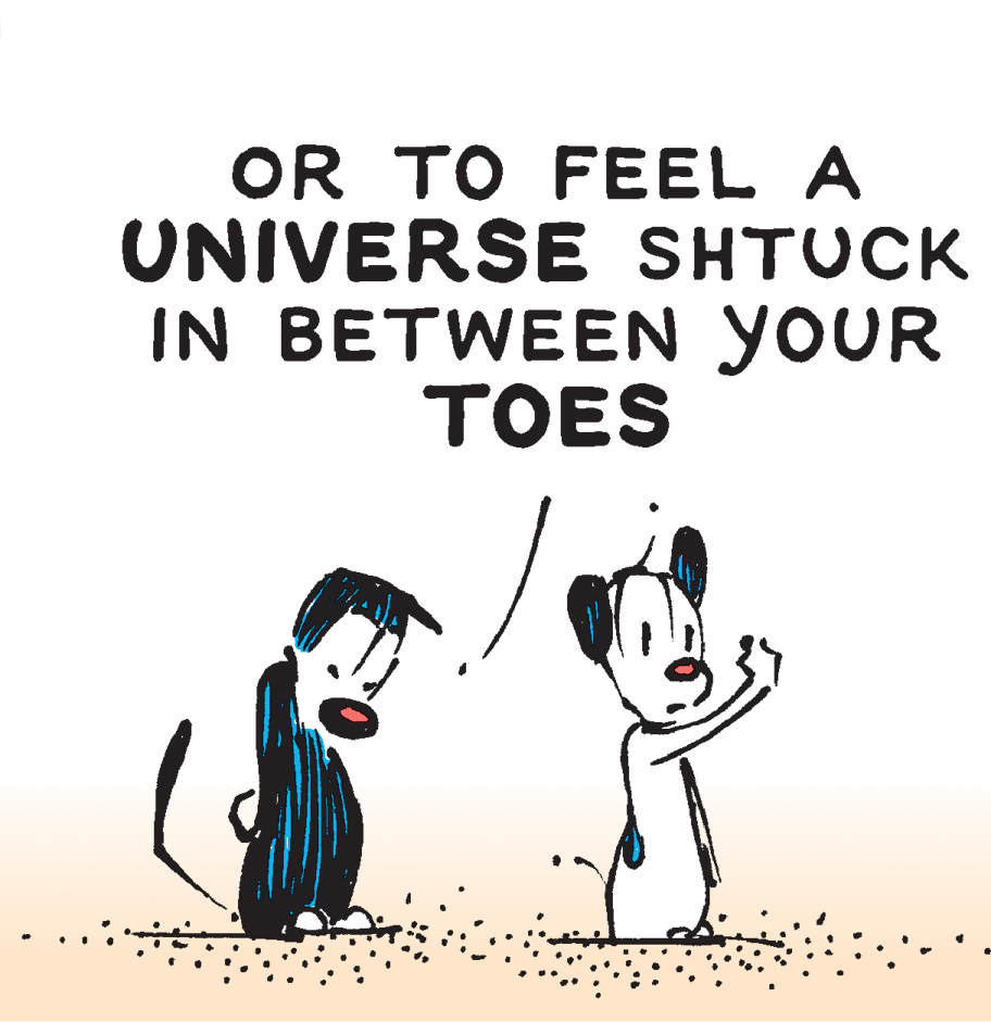 Sharing OCR: OR TO FEEL A UNIVERSE SHTUCK IN BETWEEN YOUR ?OES OR TO FEEL A UNIVERSE SHTUCK IN BETWEEN YOUR ?OES