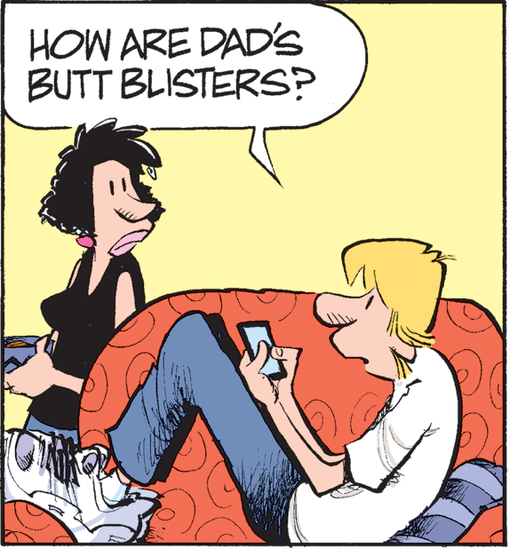 Interaction OCR: HOW ARE DADS BUTT BLISTERS? HOW ARE DADS BUTT BLISTERS?