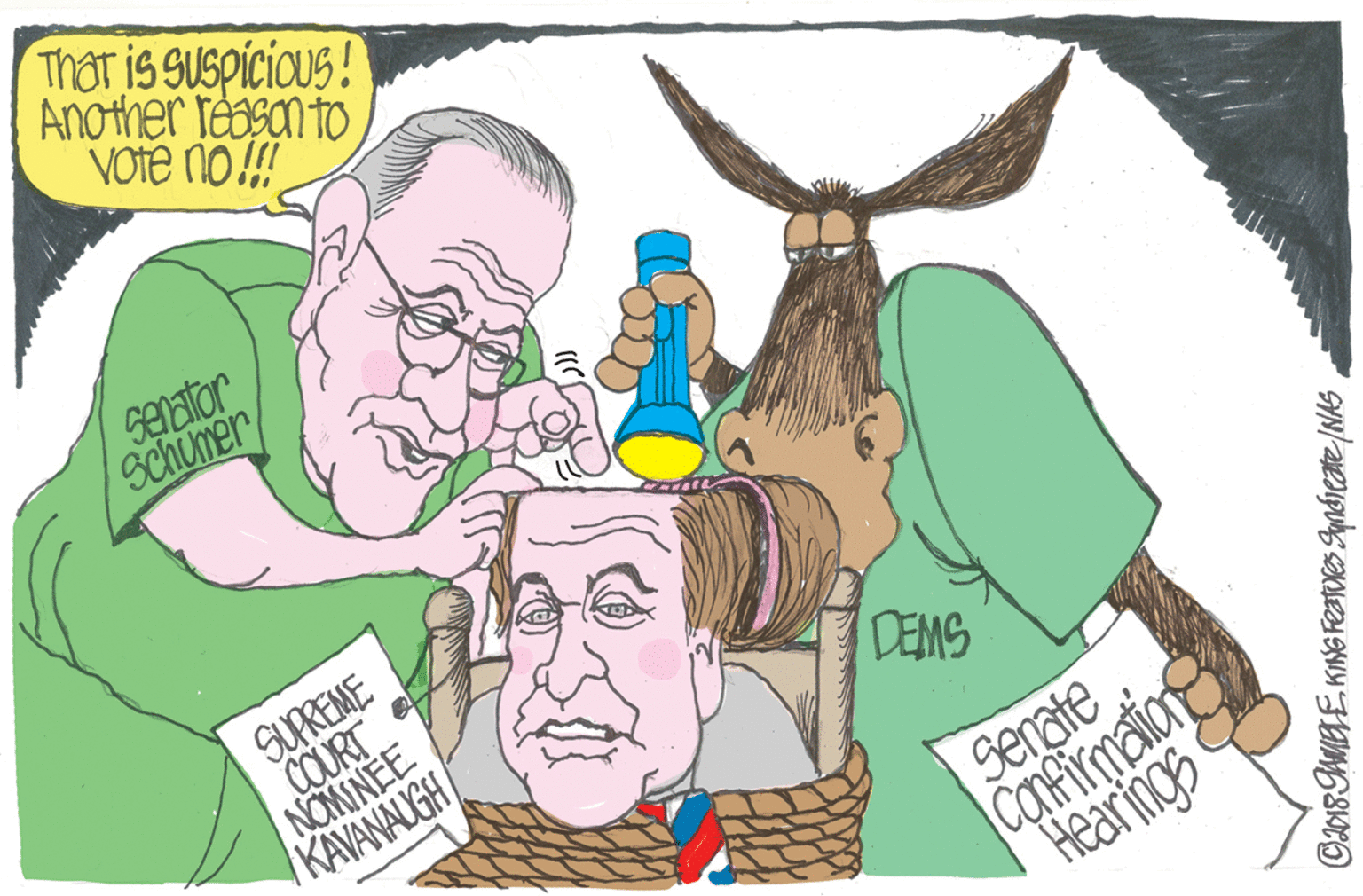 Happy OCR: That is suspicious! Another reasan to VOTE no ! Sarator Schumer SUPREME COURT NOMINEE KAVANAUGH DEMS Confirmation Hearings Senate That is suspicious! Another reasan to VOTE no ! Sarator Schumer SUPREME COURT NOMINEE KAVANAUGH DEMS Confirmation Hearings Senate