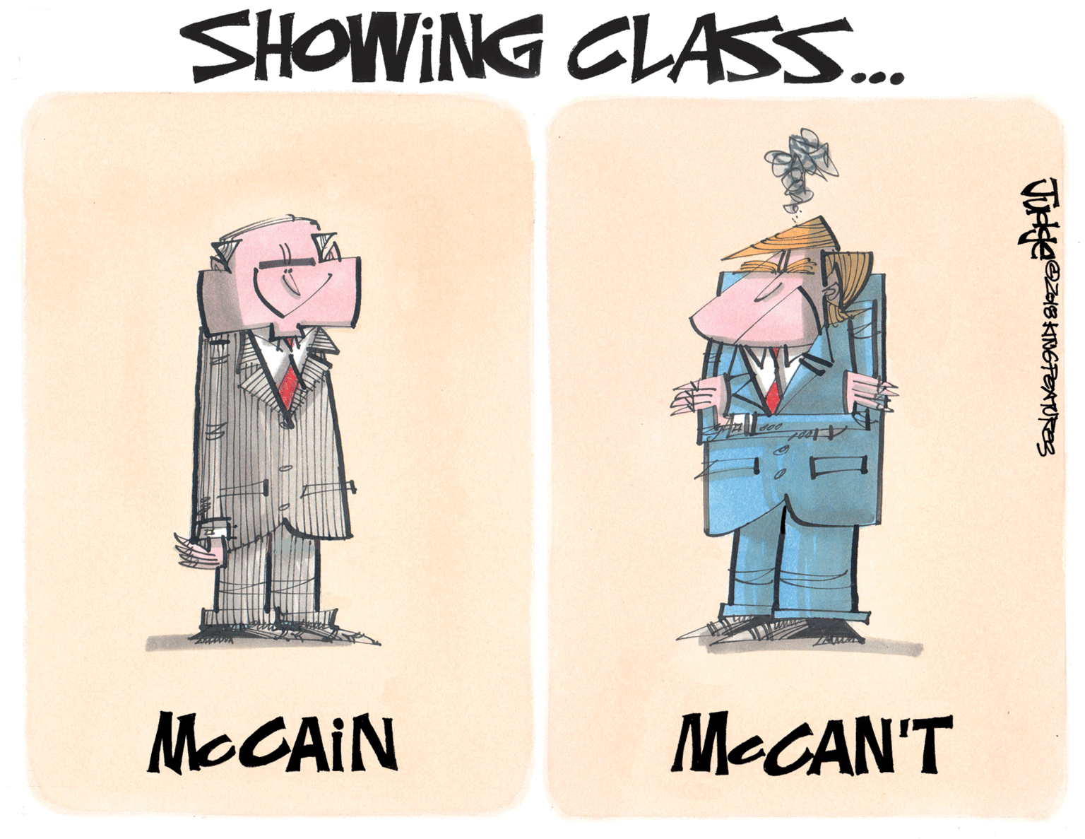 Graphics OCR: SHOWING CLASS.. MCCAIN MECAN'T SHOWING CLASS.. MCCAIN MECAN'T
