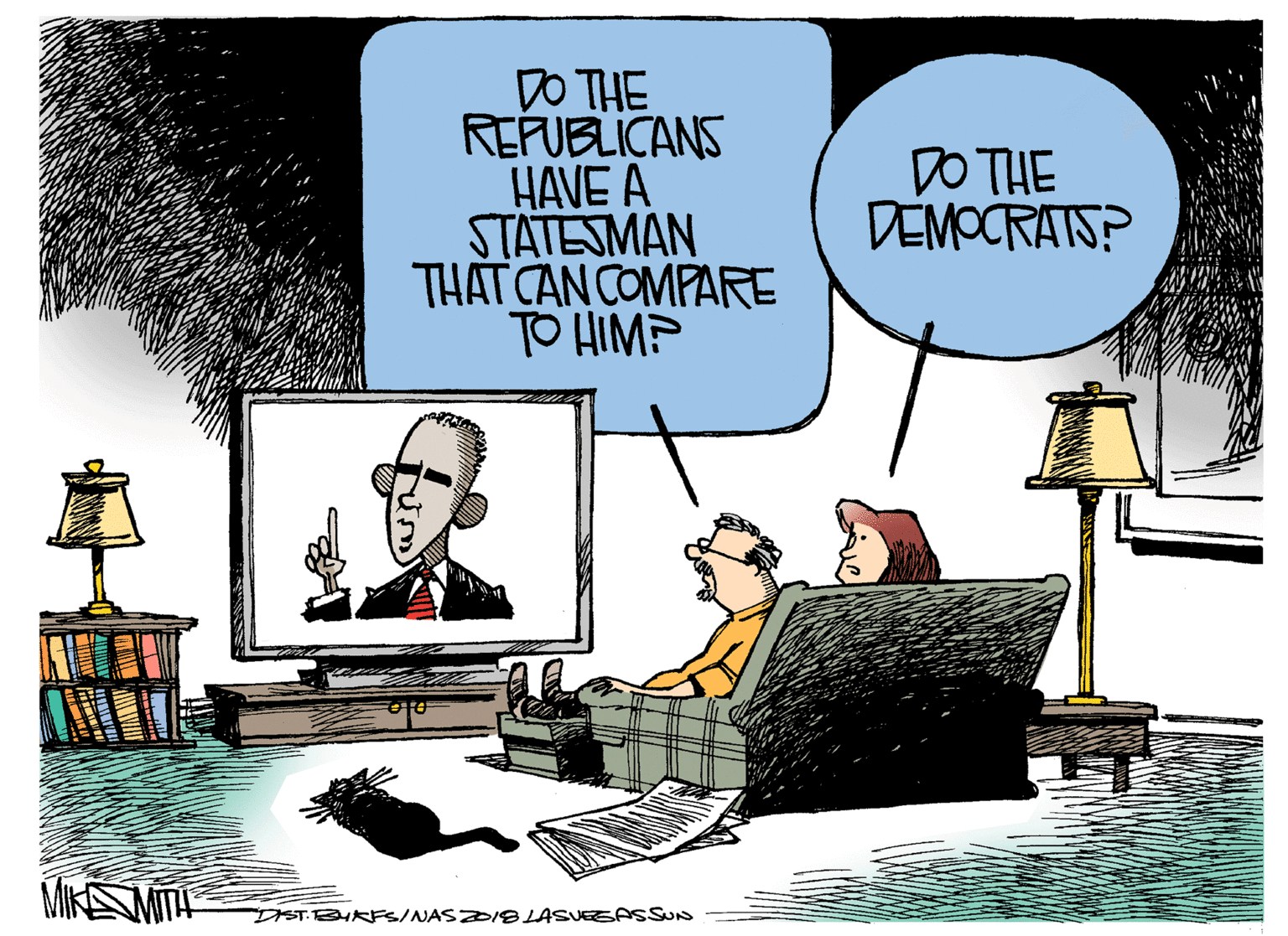 Drawing OCR: DO THE REFUBLICANS HAVE A STATESMAN THAT CAN COMPARE TO HIMP DO THE DEMOCRATS? MIKMITA ASTSHRFS/NASDIS LASUEEASSUN DO THE REFUBLICANS HAVE A STATESMAN THAT CAN COMPARE TO HIMP DO THE DEMOCRATS? MIKMITA ASTSHRFS/NASDIS LASUEEASSUN