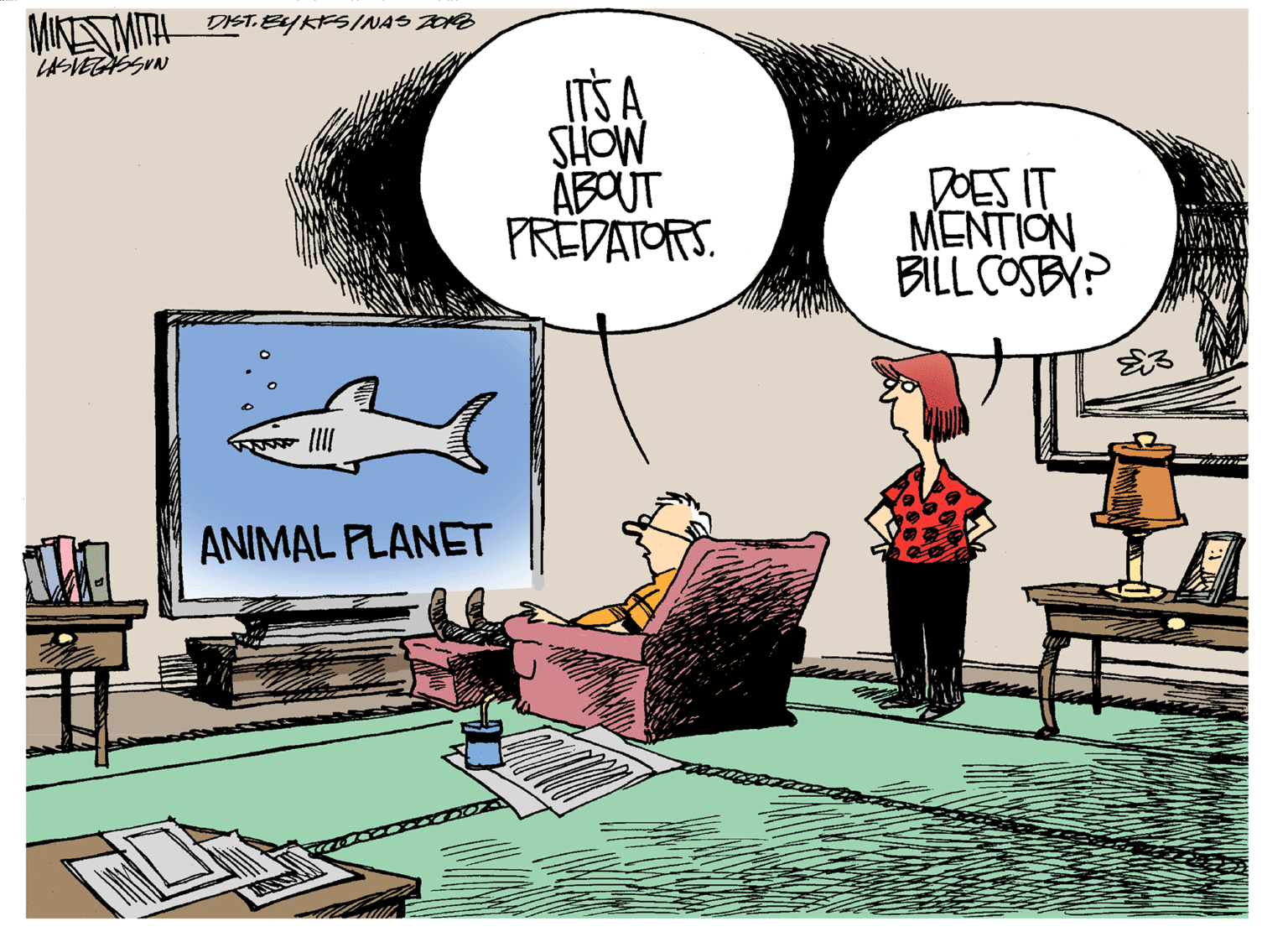 Drawing Faces (1) OCR: MIN LASVEGASIN DIST.EYKFS/NAS B ITS A SHOW ABOUT PREDATORS. DOES IT MENTION BILL COSBY? ANIMAL PLANET MIN LASVEGASIN DIST.EYKFS/NAS B ITS A SHOW ABOUT PREDATORS. DOES IT MENTION BILL COSBY? ANIMAL PLANET