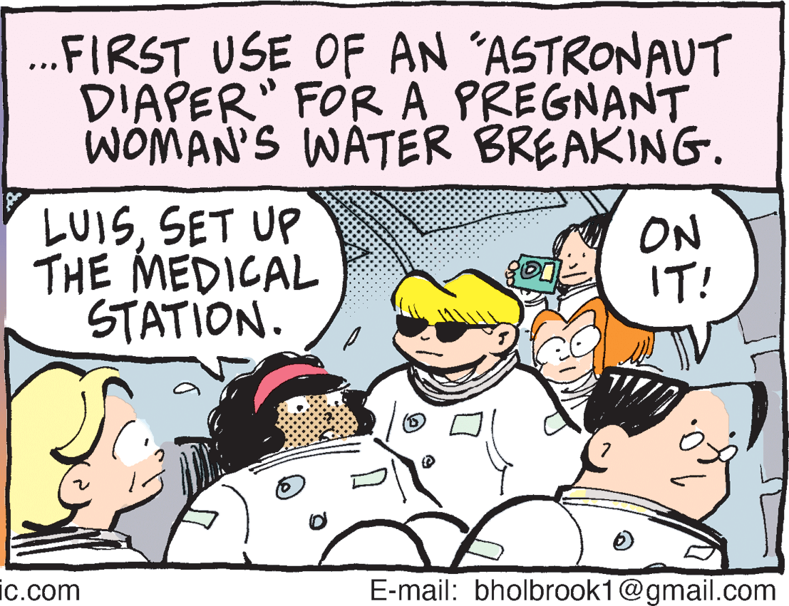 Line OCR: .FIRST USE OF AN "ASTRONAUT DIAPER" FOR A PREGNANT WOMAN'S WATER BREAKING. LUISSET UP THE MEDICAL STATION. ON IT! ic.com E-mail: bholbrook1@gmail.com .FIRST USE OF AN "ASTRONAUT DIAPER" FOR A PREGNANT WOMAN'S WATER BREAKING. LUISSET UP THE MEDICAL STATION. ON IT! ic.com E-mail: bholbrook1@gmail.com