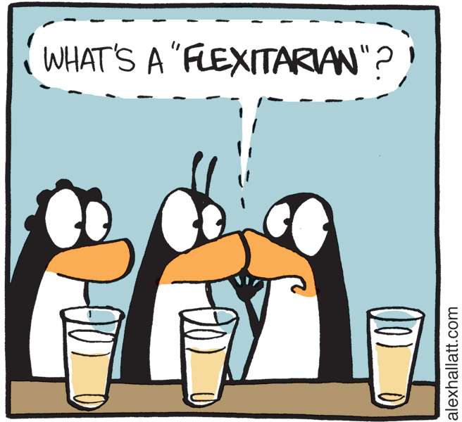 Pint glass OCR: WHAT'S A "FLEXITARIAN"? alexhallatt.com WHAT'S A "FLEXITARIAN"? alexhallatt.com