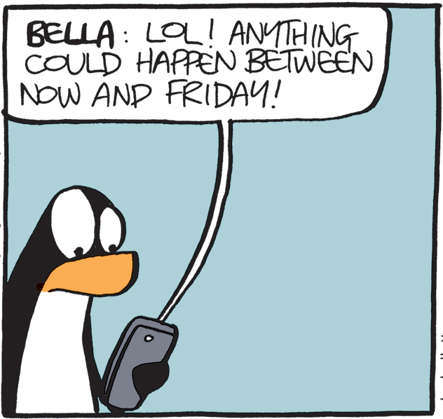 hooded merganser OCR: BELLA : LOL! ANYTHING COULD HAPPEN BETWEEN NoW AND FRIDAY! BELLA : LOL! ANYTHING COULD HAPPEN BETWEEN NoW AND FRIDAY!