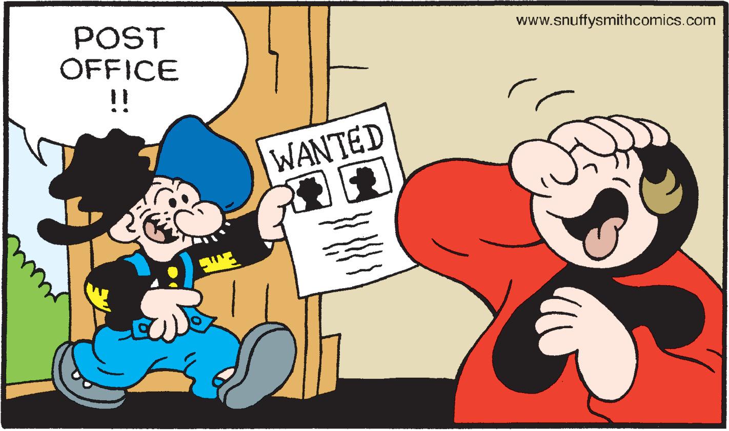Art OCR: POST OFFICE www.snuffysmithcomics.com !! WANTED POST OFFICE www.snuffysmithcomics.com !! WANTED