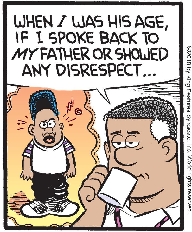 Parallel OCR: WHEN I WAS HIS AGEIF I SPOKE BACK TO MY FATHER OR SHOWED ANY DISRESPECT... ©2018 by King Features SyndicateInc. World rights reserved. WHEN I WAS HIS AGEIF I SPOKE BACK TO MY FATHER OR SHOWED ANY DISRESPECT... ©2018 by King Features SyndicateInc. World rights reserved.