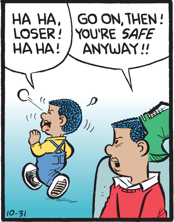 Pleased OCR: HA HATHEN! LOSER! YOU'RE SAFE ?? ??! ANYWAY! 10-31 HA HAGO ONTHEN! LOSER! YOU'RE SAFE ?? ??! ANYWAY! 10-31