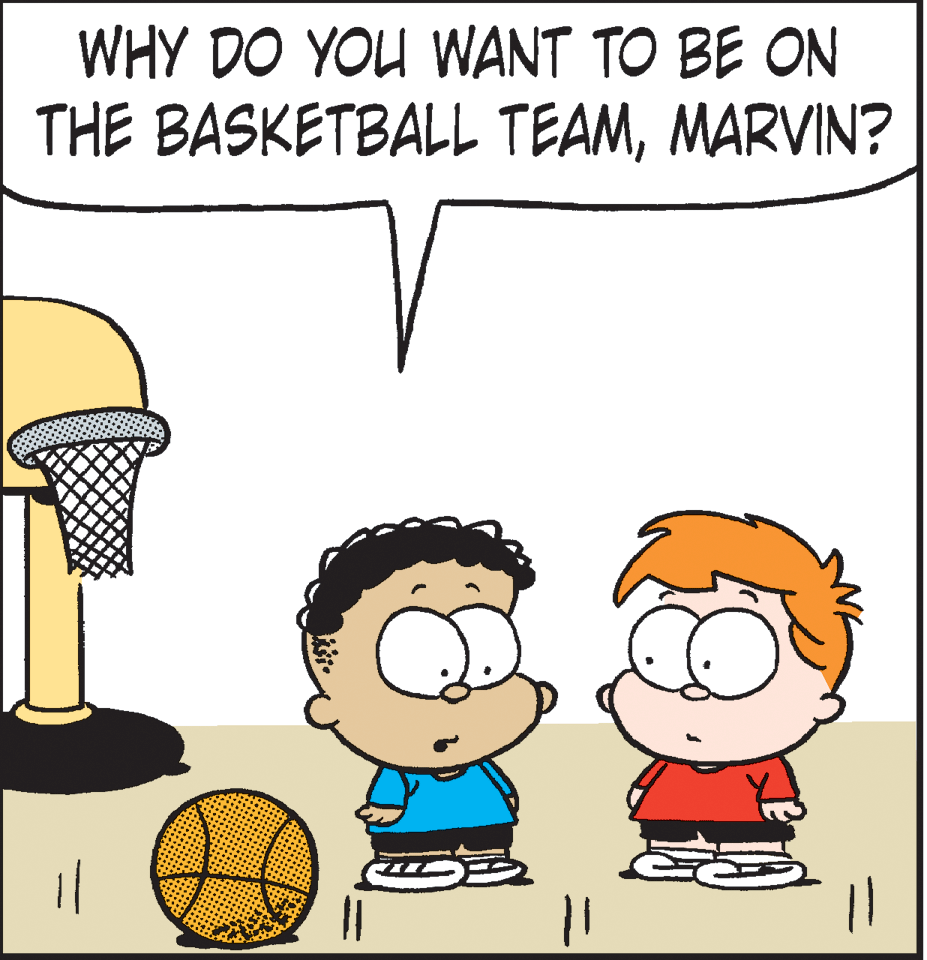 Sharing OCR: WHY DO YOU WANT TO BE ON THE BASKETBALL TEAMMARVIN? WHY DO YOU WANT TO BE ON THE BASKETBALL TEAM