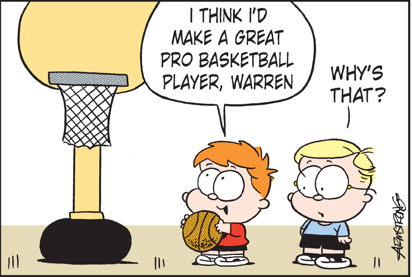 Animation OCR: I THINK I'D MAKE A GREAT PRO BASKETBALL PLAYERWARREN WHY'S THAT? I THINK I'D MAKE A GREAT PRO BASKETBALL PLAYERWARREN WHY'S THAT?