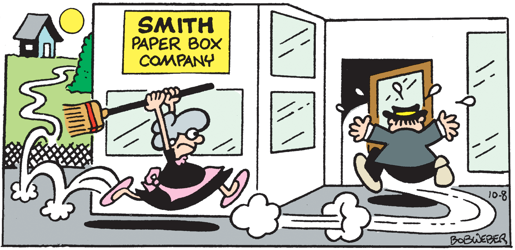 Humour OCR: SMITH PAPER BOX COMPANY 10-8 BOBWEBER SMITH PAPER BOX COMPANY 10-8 BOBWEBER