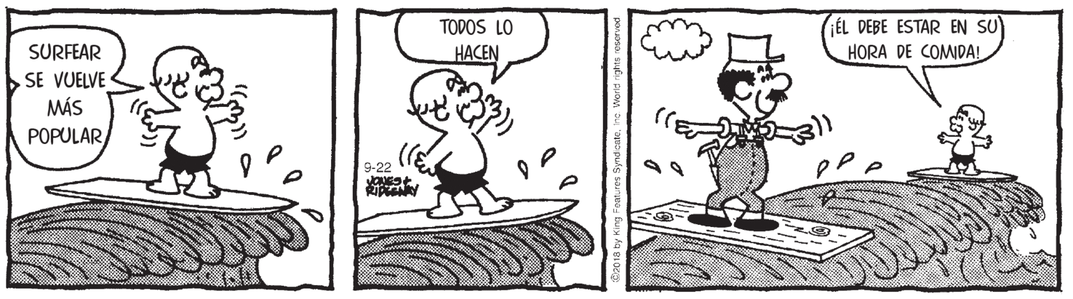 Line OCR: ÉL DEBE ESTAR EN SU HORA DE COMDA! TODOS LO SURFEAR SE VUELVE MÁS POPULAR HACEN 9-22 ÉL DEBE ESTAR EN SU HORA DE COMDA! TODOS LO SURFEAR SE VUELVE MÁS POPULAR HACEN 9-22