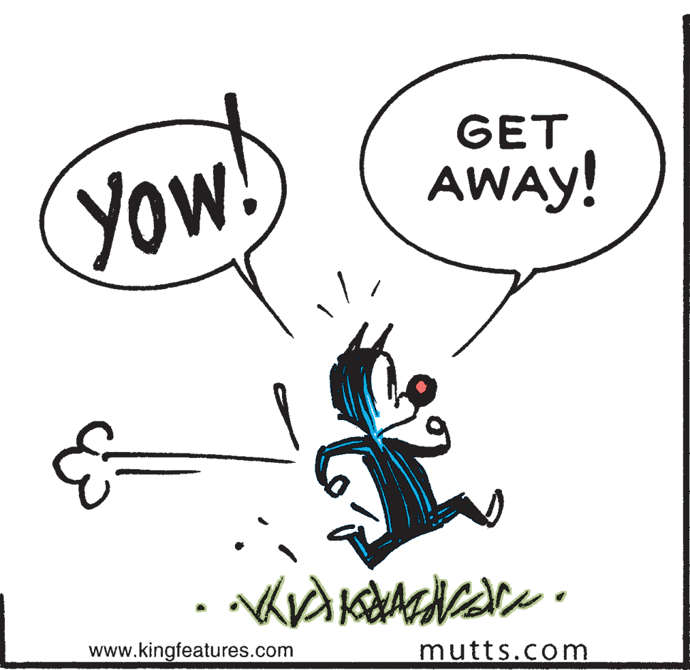 Line OCR: GET (Yow! AWAY! www.kingfeatures.com mutts.com GET (Yow! AWAY! www.kingfeatures.com mutts.com