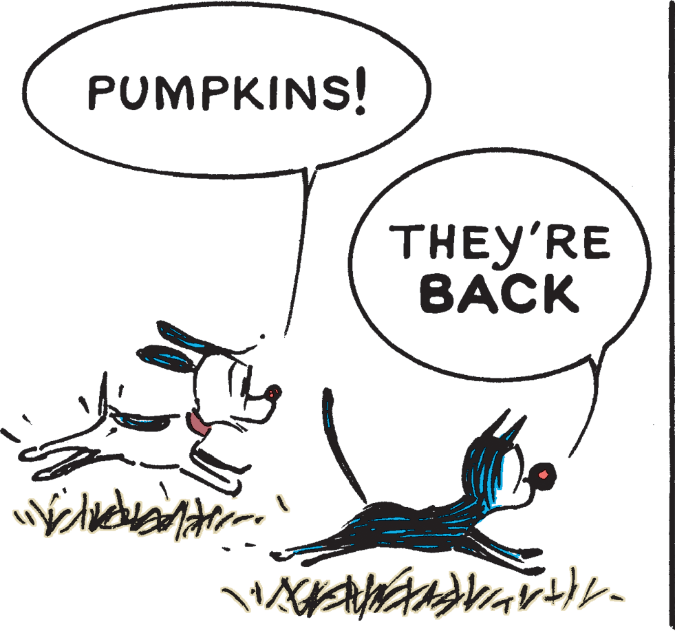 Handwriting OCR: PUMPKINS! THEY'RE BACK PUMPKINS! THEY'RE BACK