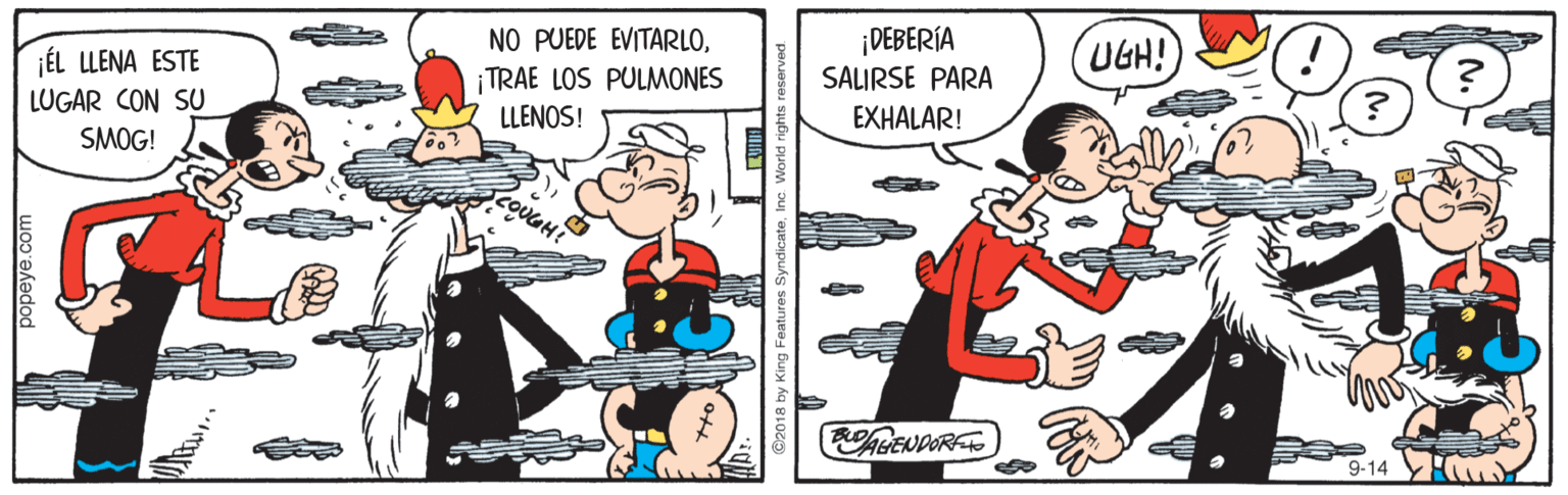 Comic book OCR: NO PUEDE EVITARLOTRAE LOS PULMONES LLENOS! ¡DEBERÍA SALIRSE PARA UGH! jÉL LLENA ESTE LUGAR CON SU EXHALAR! SMOG! BuDRENDORF NO PUEDE EVITARLOTRAE LOS PULMONES LLENOS! ¡DEBERÍA SALIRSE PARA UGH! jÉL LLENA ESTE LUGAR CON SU EXHALAR! SMOG! BuDRENDORF