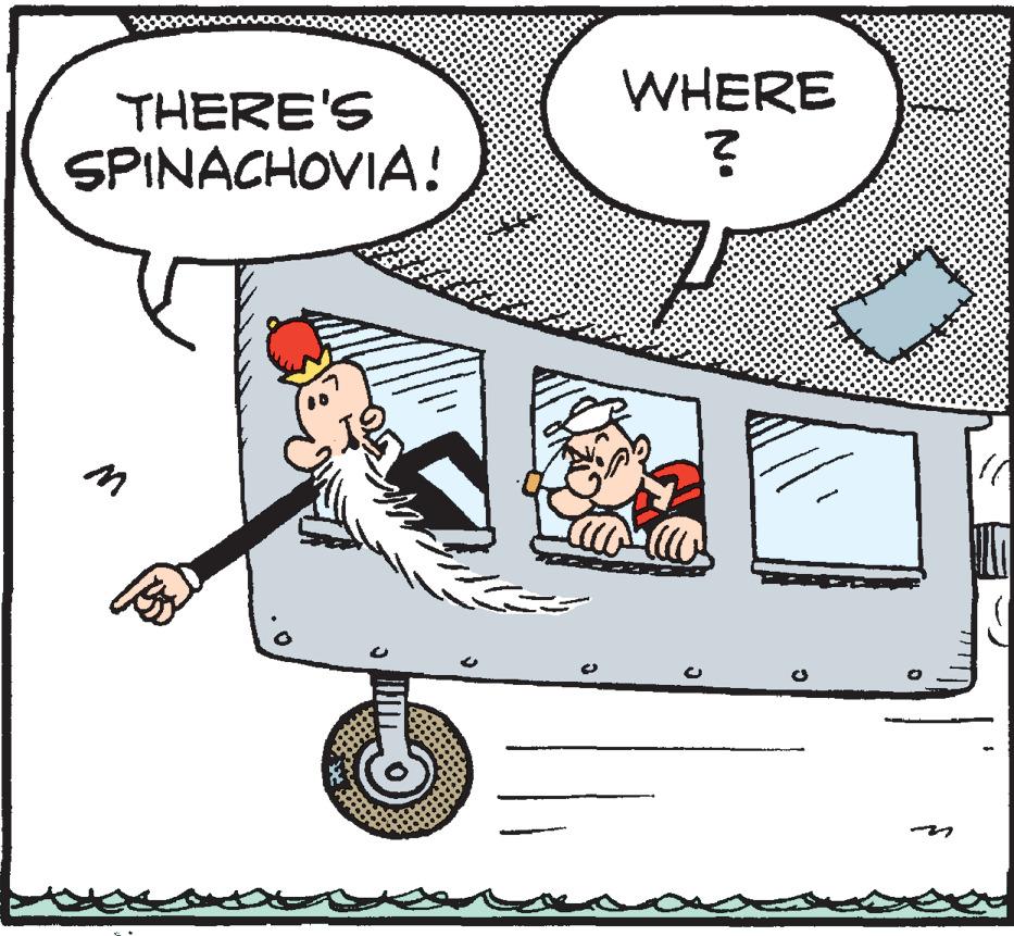 Graphics OCR: WHERE THERE'S SPINACHOVIA! N. WHERE THERE'S SPINACHOVIA! N.
