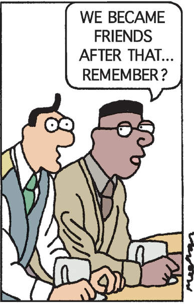 Rectangle OCR: WE BECAME FRIENDS AFTER THAT... REMEMBER? WE BECAME FRIENDS AFTER THAT... REMEMBER?