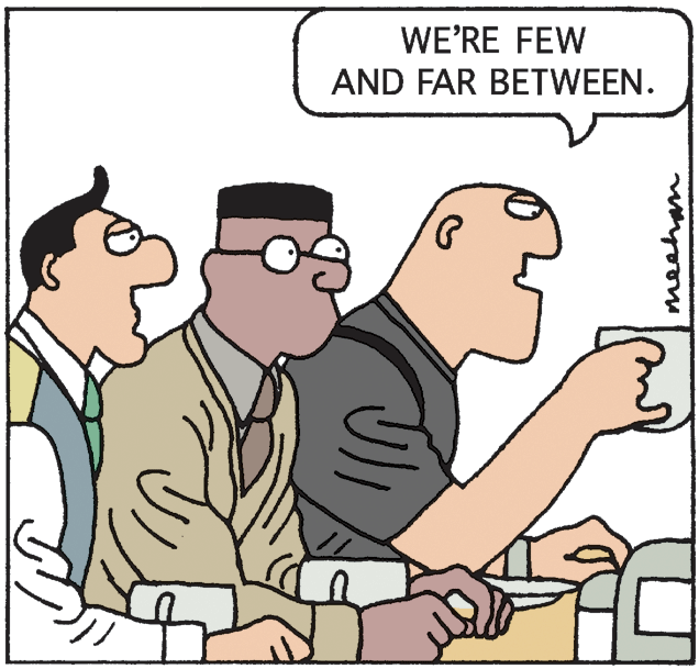 Happy OCR: WE'RE FEW AND FAR BETWEEN. meehan WE'RE FEW AND FAR BETWEEN. meehan