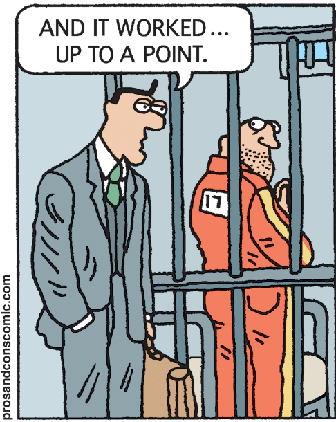 Rectangle OCR: AND IT WORKED... UP TO A POINT. 17 prosandconscomic.com AND IT WORKED... UP TO A POINT. 17 prosandconscomic.com
