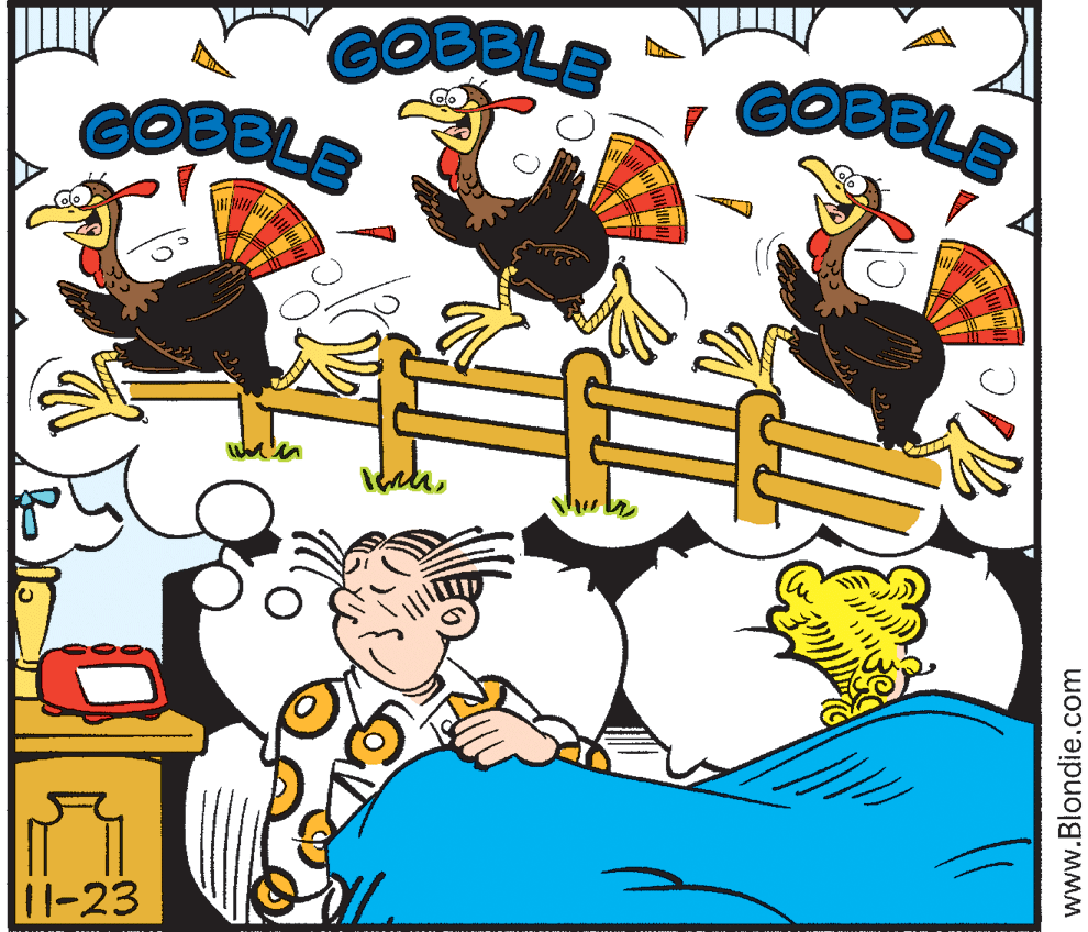 Graphic design OCR: GOBBLE COBBLE 11-23 www.Blondie.com GOBBLE COBBLE 11-23 www.Blondie.com