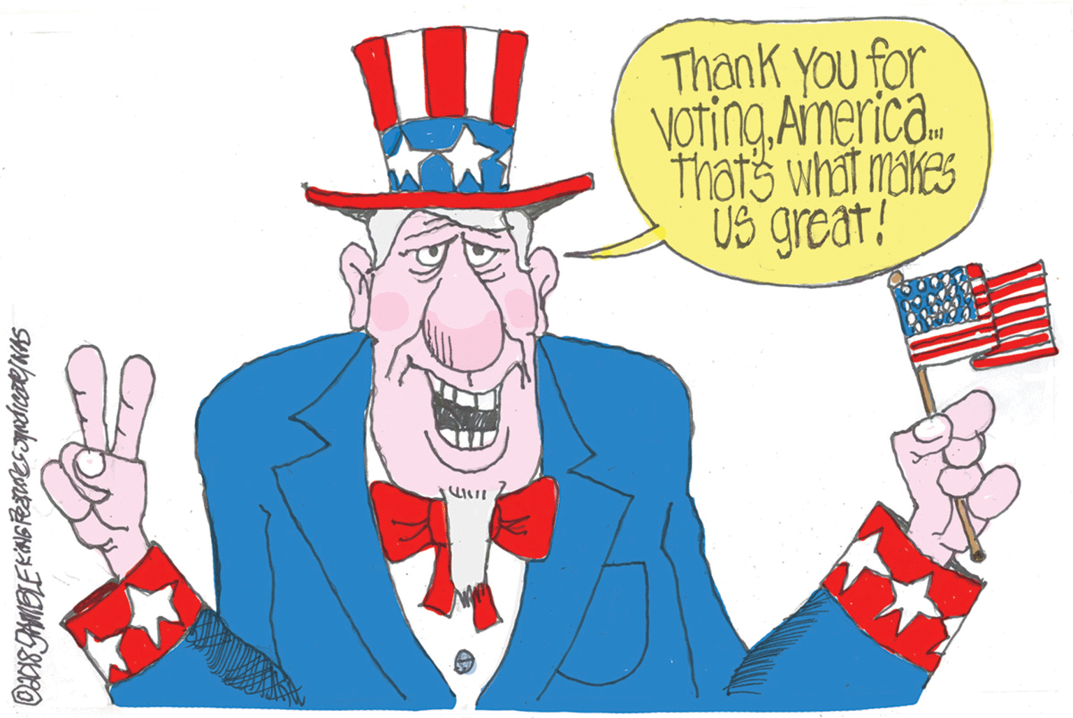 Happy OCR: Thank you for VOTingAmerica. Thats what makes US great! Thank you for VOTingAmerica. Thats what makes US great!