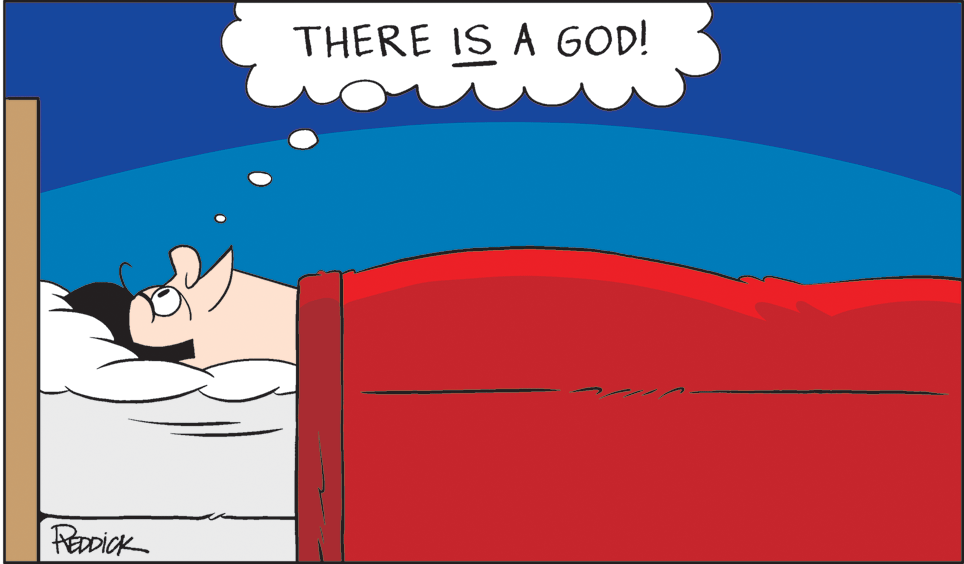 Illustration OCR: THERE IS A GOD! THERE IS A GOD!