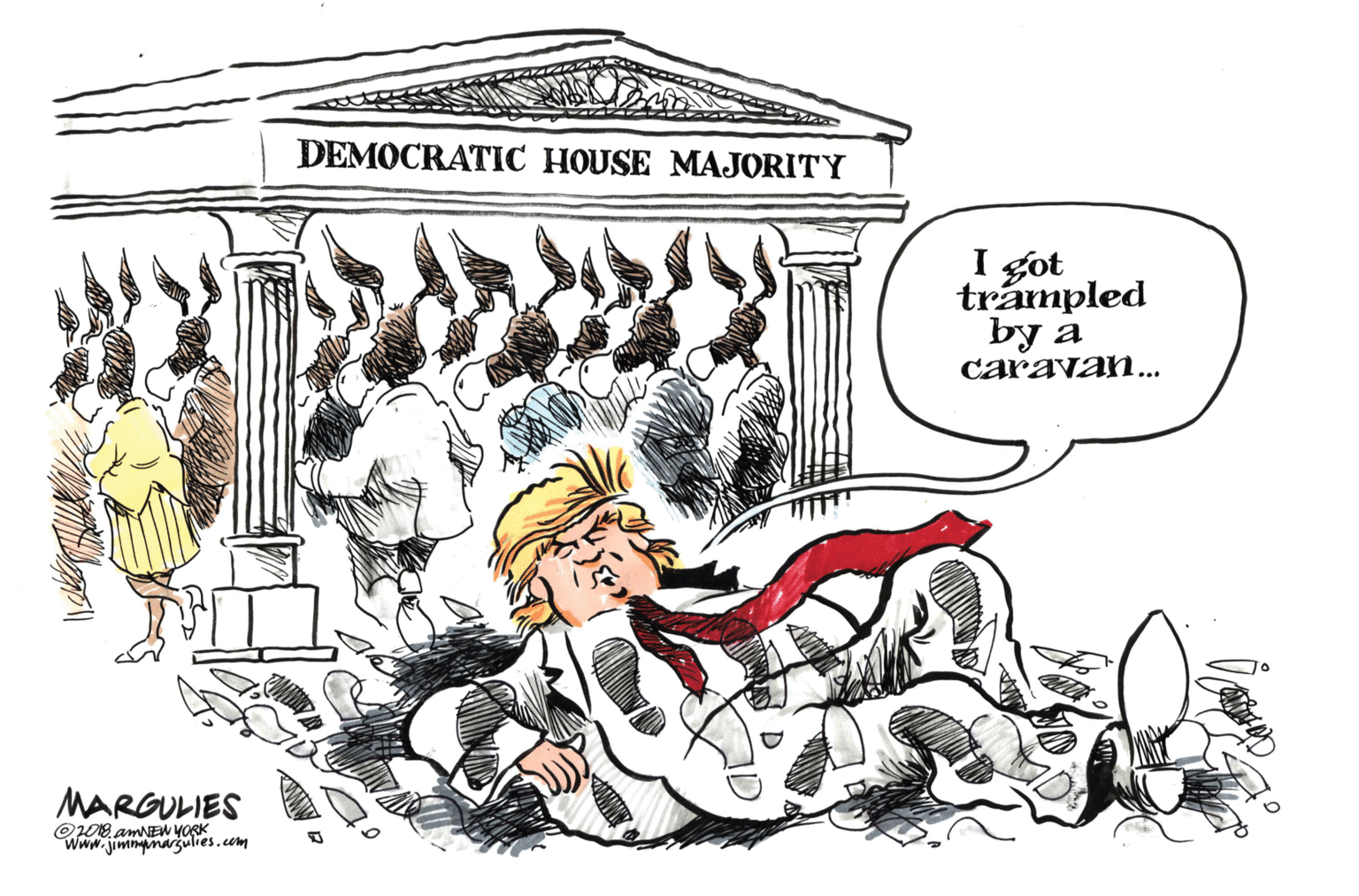 Fiction OCR: DEMOCRATIC HOUSE MAJORITY I got trámpled by a caravaN... MARGULIES O08 amNEW YORK Www.jimnmargulies.com DEMOCRATIC HOUSE MAJORITY I got trámpled by a caravaN... MARGULIES O08 amNEW YORK Www.jimnmargulies.com