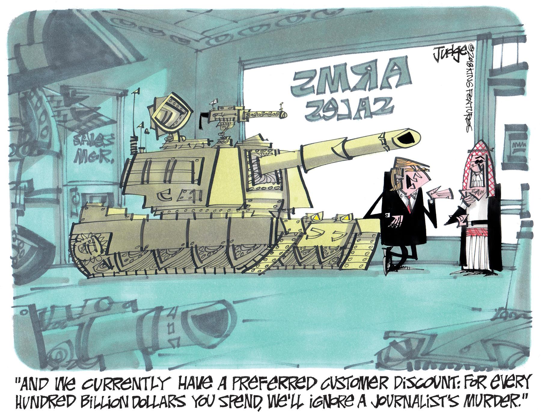 Engineering OCR: ZMMA Z9JAZ SALAS MOR "AND We CURRENTLY HAVE A PREFERRED AUSTOMER DISCOUNT: FOR EVERY HUNDRED BILLION DOLLARS YOU SPENDWE'L IGNORE A JOURNALISTS MURDER." 11 9Z18KING FEATURSS ZMMA Z9JAZ SALAS MOR "AND We CURRENTLY HAVE A PREFERRED AUSTOMER DISCOUNT: FOR EVERY HUNDRED BILLION DOLLARS YOU SPENDWE'L IGNORE A JOURNALISTS MURDER." 11 9Z18KING FEATURSS