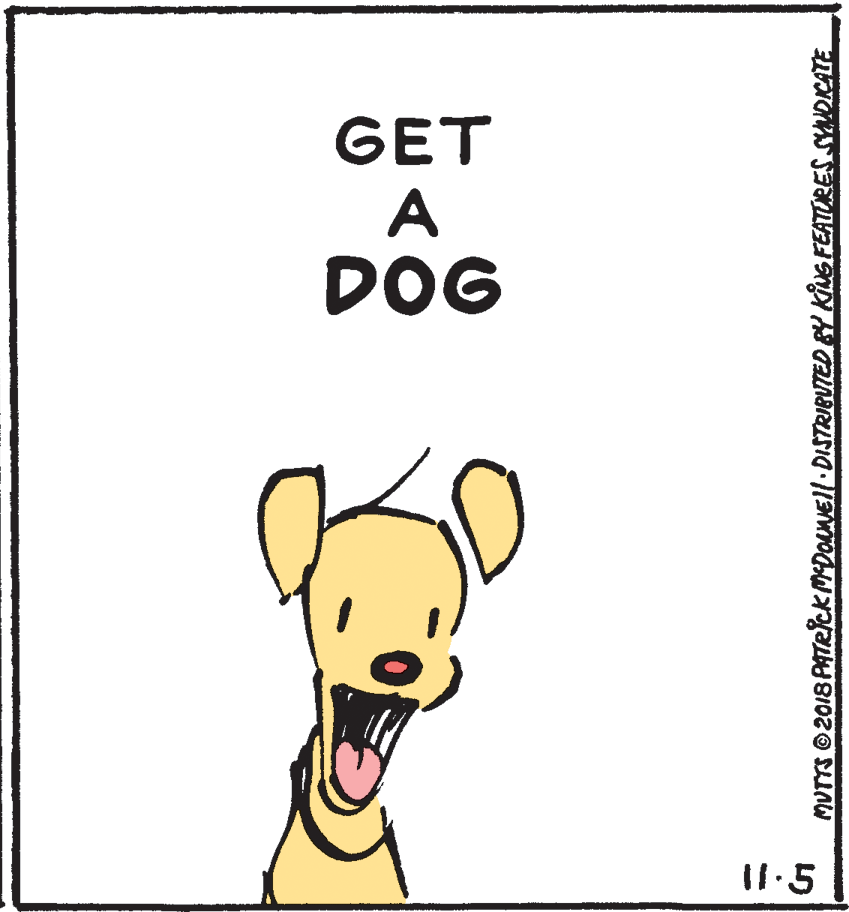 Line OCR: GET A DOG I1.5 MUTTS 2018 PATRICK MDOuNEll·DISTRIBUTED BY kiNG FEATORES SDKATE GET A DOG I1.5 MUTTS 2018 PATRICK MDOuNEll·DISTRIBUTED BY kiNG FEATORES SDKATE