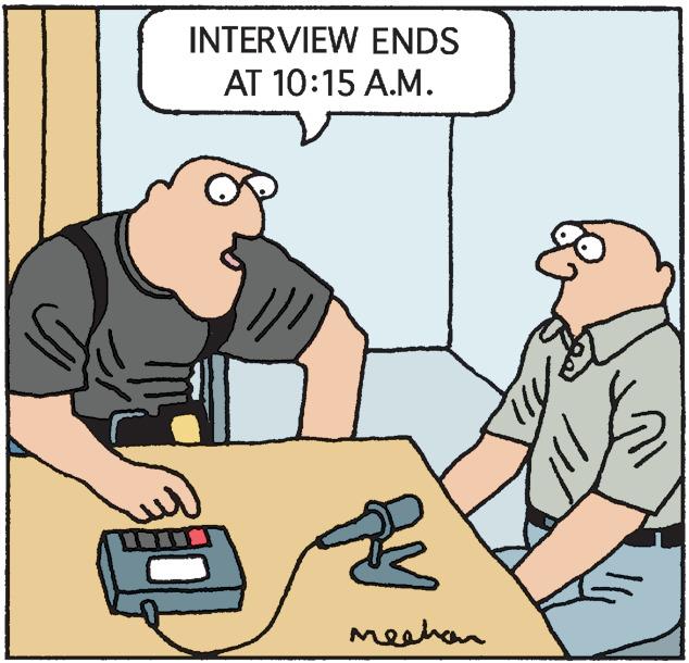 Illustration OCR: INTERVIEW ENDS AT 10:15 A.M. meehan INTERVIEW ENDS AT 10:15 A.M. meehan