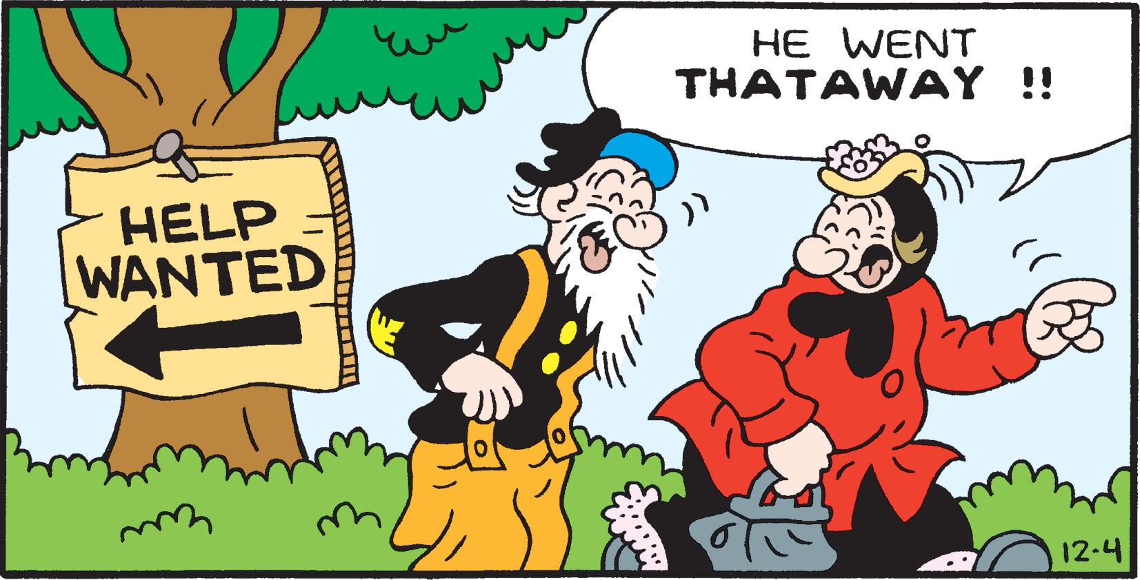 Happy OCR: HE WENT THATAWAY !! HELP WANTED 12.4 HE WENT THATAWAY !! HELP WANTED 12.4