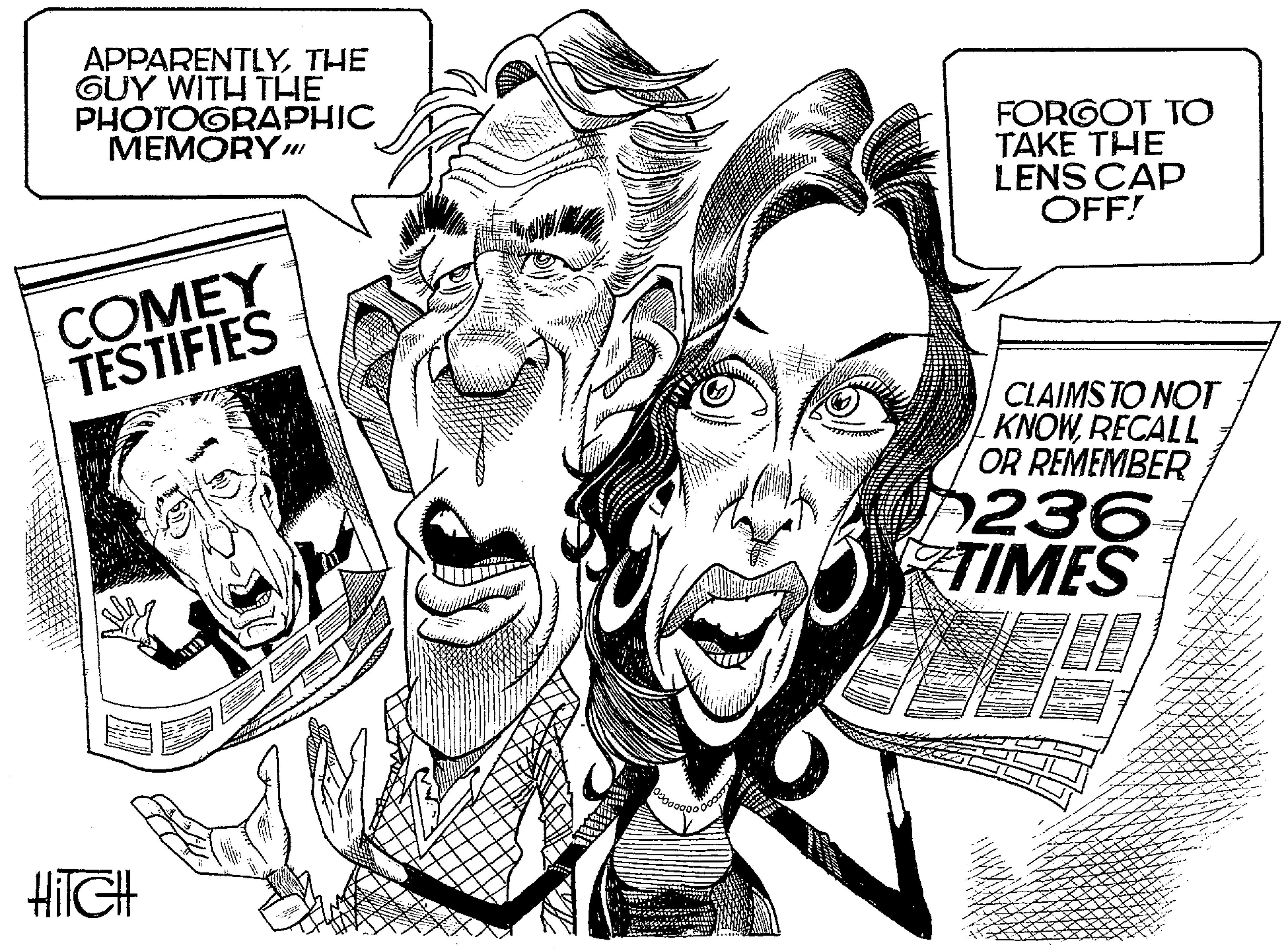 Monochrome photography OCR: APPARENTLYTHE GUY WITH THE PHOTOGRAPHIC MEMORYu FORGOT TO TAKE THE LENS CAP OFF! COMEY TESTIFIES CLAIMS TO NOT KNOWRECALL OR REMEMBER 236 TIMES HIIGH APPARENTLYTHE GUY WITH THE PHOTOGRAPHIC MEMORYu FORGOT TO TAKE THE LENS CAP OFF! COMEY TESTIFIES CLAIMS TO NOT KNOWRECALL OR REMEMBER 236 TIMES HIIGH