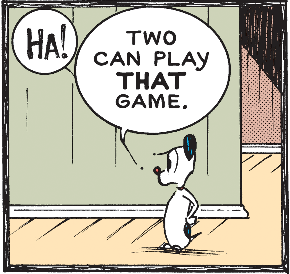 Font OCR: HA! TWO CAN PLAY THAT GAME. HA! TWO CAN PLAY THAT GAME.