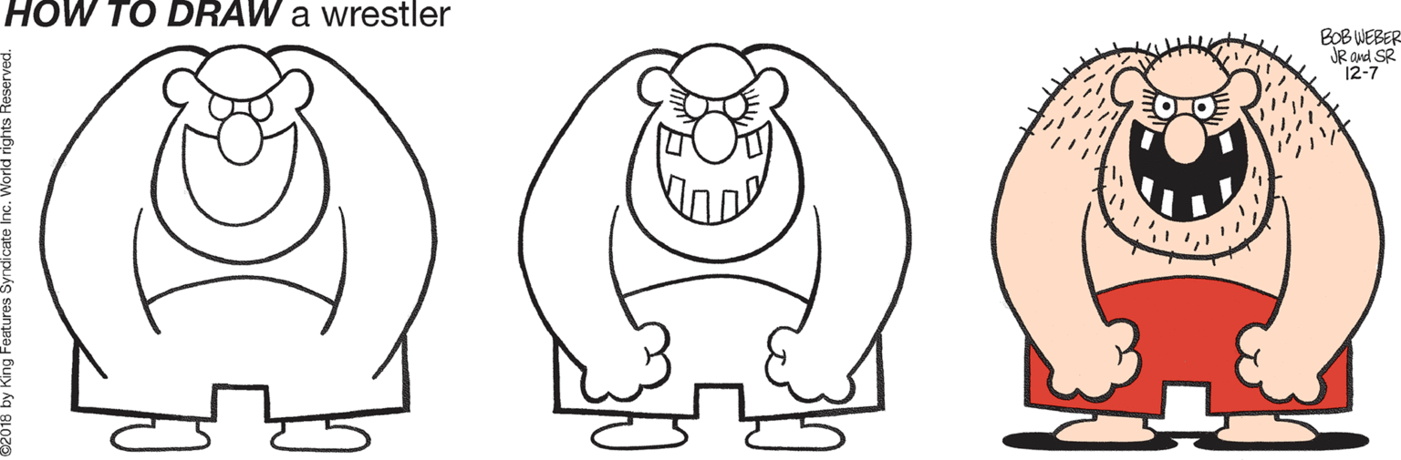 Drawing OCR: HOW TO DRAW a wrestler BOB WEBER JR and SR 12-7 HOW TO DRAW a wrestler BOB WEBER JR and SR 12-7