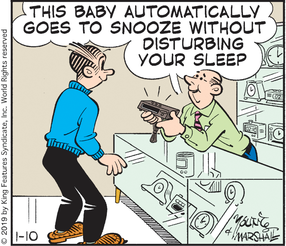 Illustration OCR: THIS BABY AUTOMATICALLY GOES TO SNOOZE WITHOUT DISTURBING YOUR SLEEP 02: 02:1 CC? |-10 © 2019 by King Features SyndicateInc. World Rights reserved THIS BABY AUTOMATICALLY GOES TO SNOOZE WITHOUT DISTURBING YOUR SLEEP 02: 02:1 CC ? |-10 © 2019 by King Features SyndicateInc. World Rights reserved