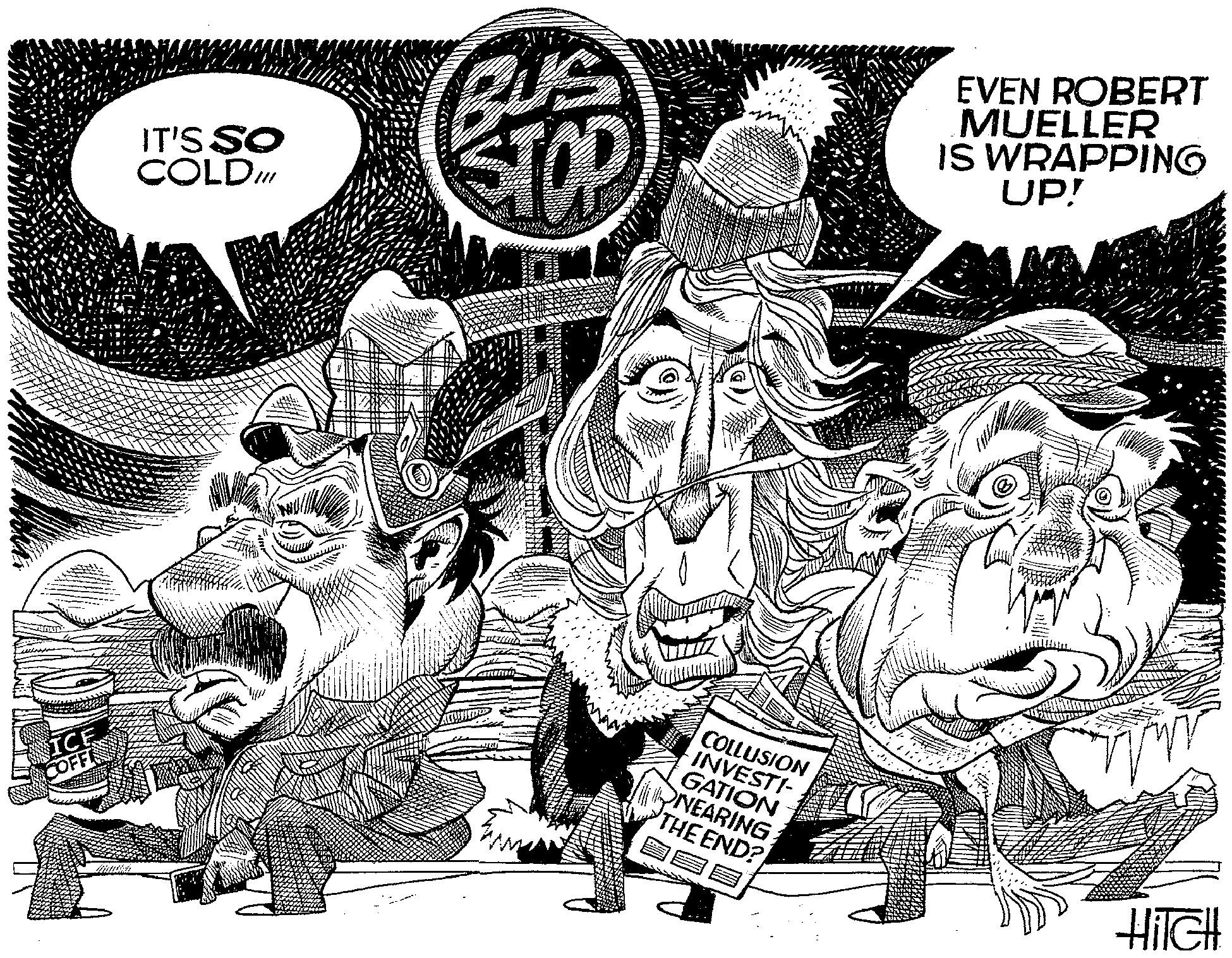Comic book OCR: BUS STOP EVEN ROBERT MUELLER IS WRAPPING UP! IT'S SO COLDm COLLUSION INVESTI- GATION NEARING THE END? COFFE HITGH BUS STOP EVEN ROBERT MUELLER IS WRAPPING UP! IT'S SO COLDm COLLUSION INVESTI- GATION NEARING THE END? COFFE HITGH