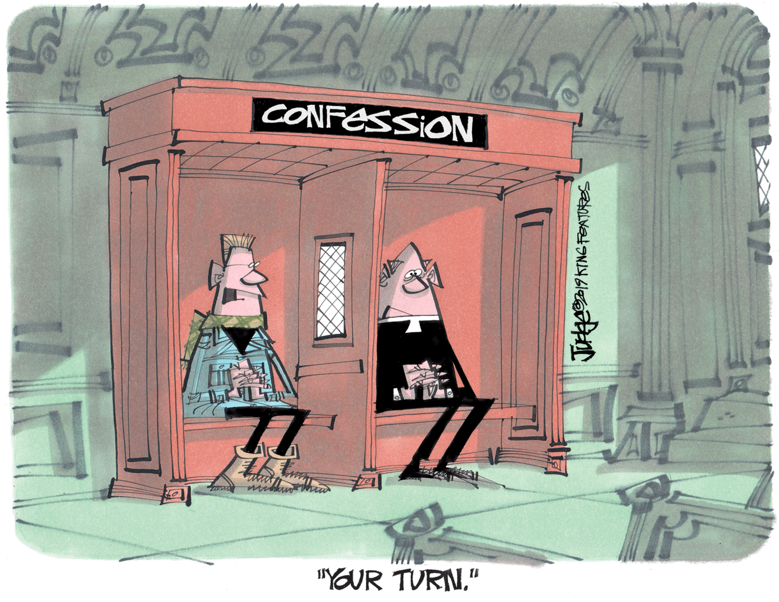 Magenta OCR: CONFESSION "YOUR TURN" CONFESSION "YOUR TURN