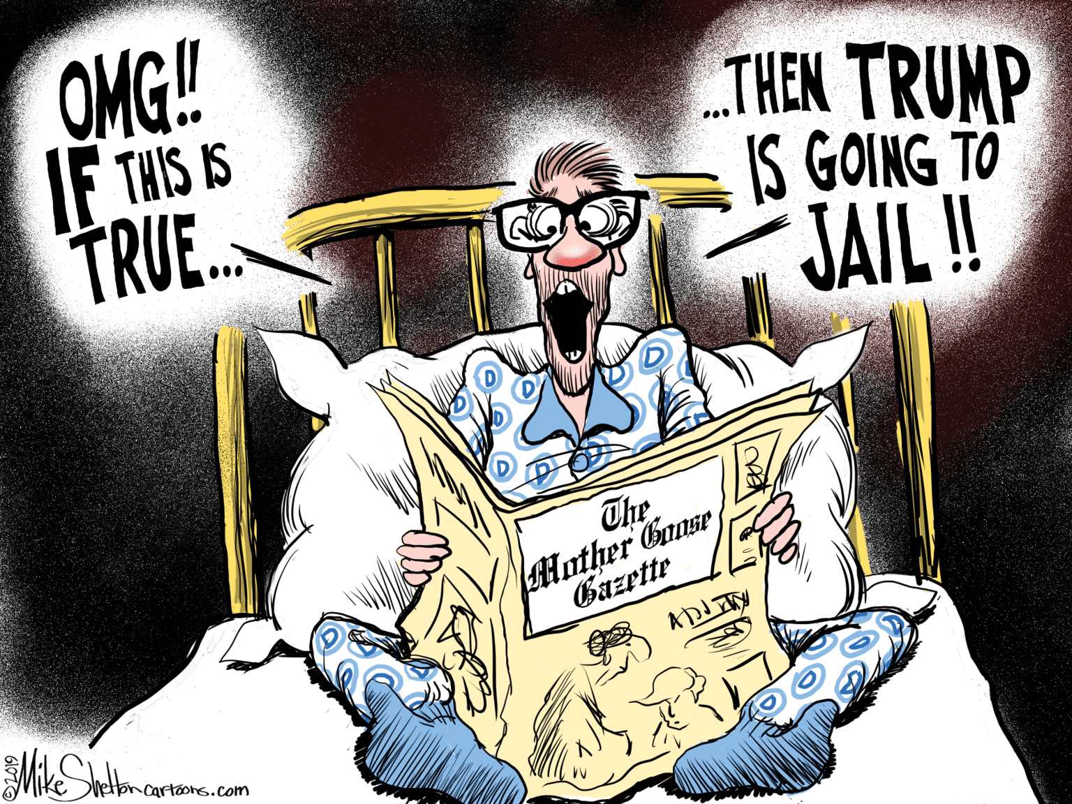 Graphics OCR: OMG! F THIS IS TRU.. THEN TRUMP IS GOING TO JAIL ! The inther Gunse Gazette toncartoons.com OMG! F THIS IS TRU.. THEN TRUMP IS GOING TO JAIL ! The inther Gunse Gazette toncartoons.com