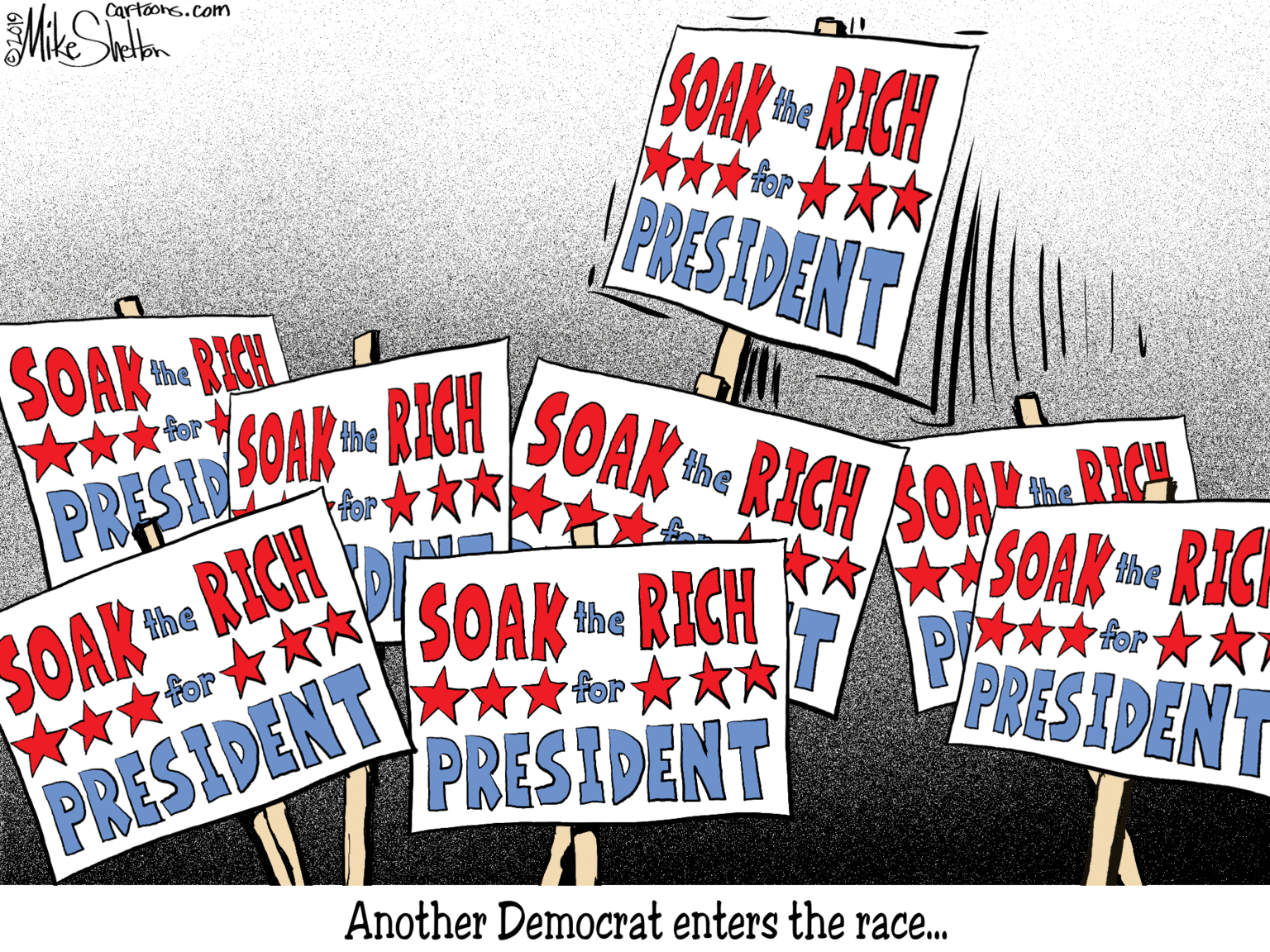 Rectangle OCR: Cartoons.com SOAK RACH ******* UPRESIDENT SOAK RICH *** PRESICOAK PICH SOAKRICH PRESIDENT SOAK RICH BOAPA the the for *?* ***SOAKhe RICH for **SOAKhe RIC ?????? PRESIDENT the PRESEDENT Another Democrat enters the race. Cartoons.com SOAK RACH ******* UPRESIDENT SOAK RICH *** PRESICOAK PICH SOAKRICH PRESIDENT SOAK RICH BOAPA the the for *?* ***SOAKhe RICH for **SOAKhe RIC ??? ? ?? PRESIDENT the PRESEDENT Another Democrat enters the race.