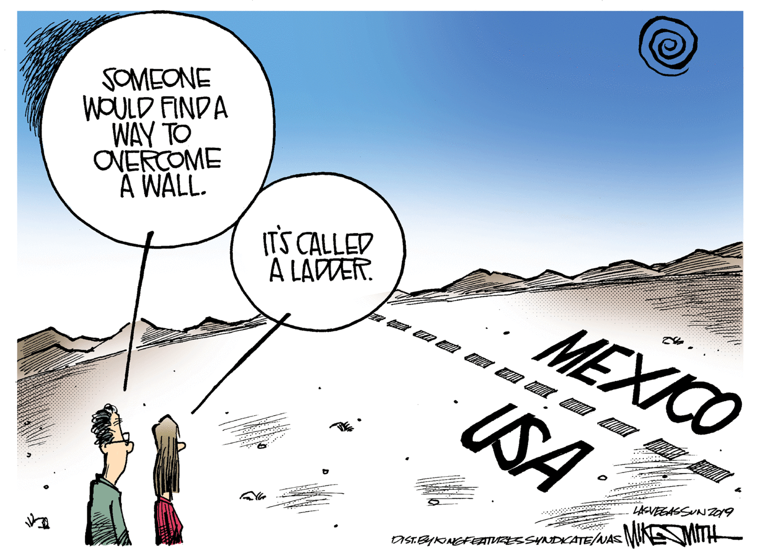 Graphics OCR: SOMEONE WOULD FINDA ?AY ?? ONERCOME A WALL. ITS CALLED A LAPER. MEXICO SA LASVEZASSUNZ09 MITH DIST.BYKONGFATUZESSYNDKATE/NAS SOMEONE WOULD FINDA ?AY ?? ONERCOME A WALL. ITS CALLED A LAPER. MEXICO SA LASVEZASSUNZ09 MITH DIST.BYKONGFATUZESSYNDKATE/NAS