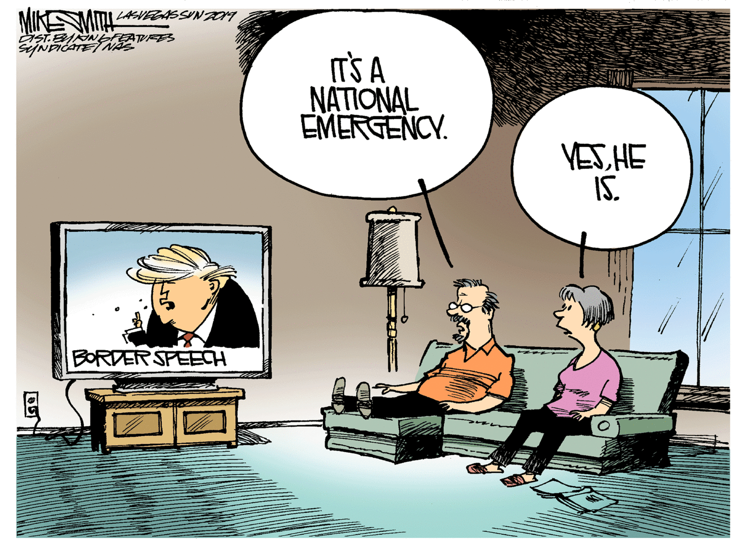 Graphics OCR: MIKENMIT ELAS SINFOM AST.ANEFEATVFES SYNDICATE NAS IT'S A NATIONAL EMERGENCY. VESHE IS. BORDER SPEECH MIKENMIT ELAS SINFOM AST.ANEFEATVFES SYNDICATE NAS IT'S A NATIONAL EMERGENCY. VESHE IS. BORDER SPEECH
