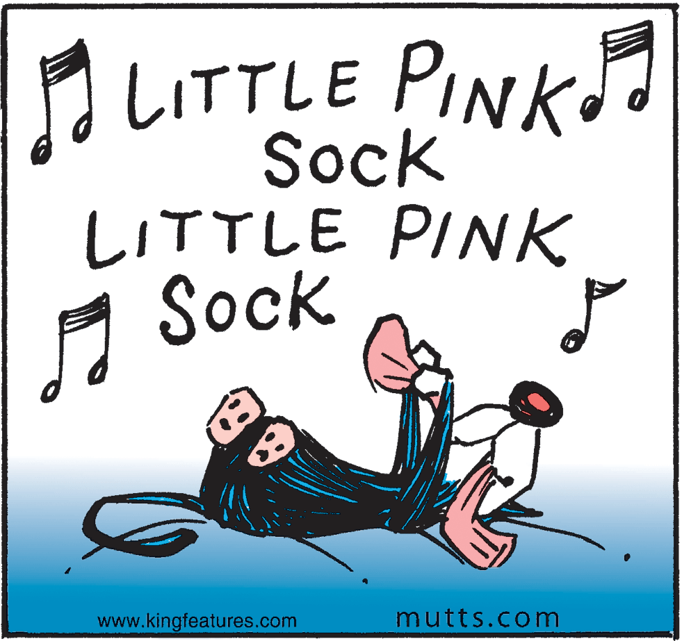 Poster OCR: LITTLE PINK Sock LITTLE PINK ng Sock www.kingfeatures.com mutts.com LITTLE PINK Sock LITTLE PINK ng Sock www.kingfeatures.com mutts.com