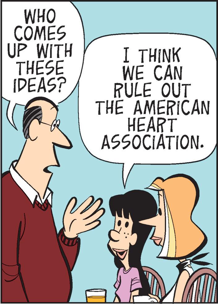 Comic book OCR: OHM UP WITH THESE IDEAS? COMES 1 ?HINK WE CAN RULE OUT THE AMERICAN HEART ASSOCIATION. OHM UP WITH THESE IDEAS? COMES 1 ?HINK WE CAN RULE OUT THE AMERICAN HEART ASSOCIATION.