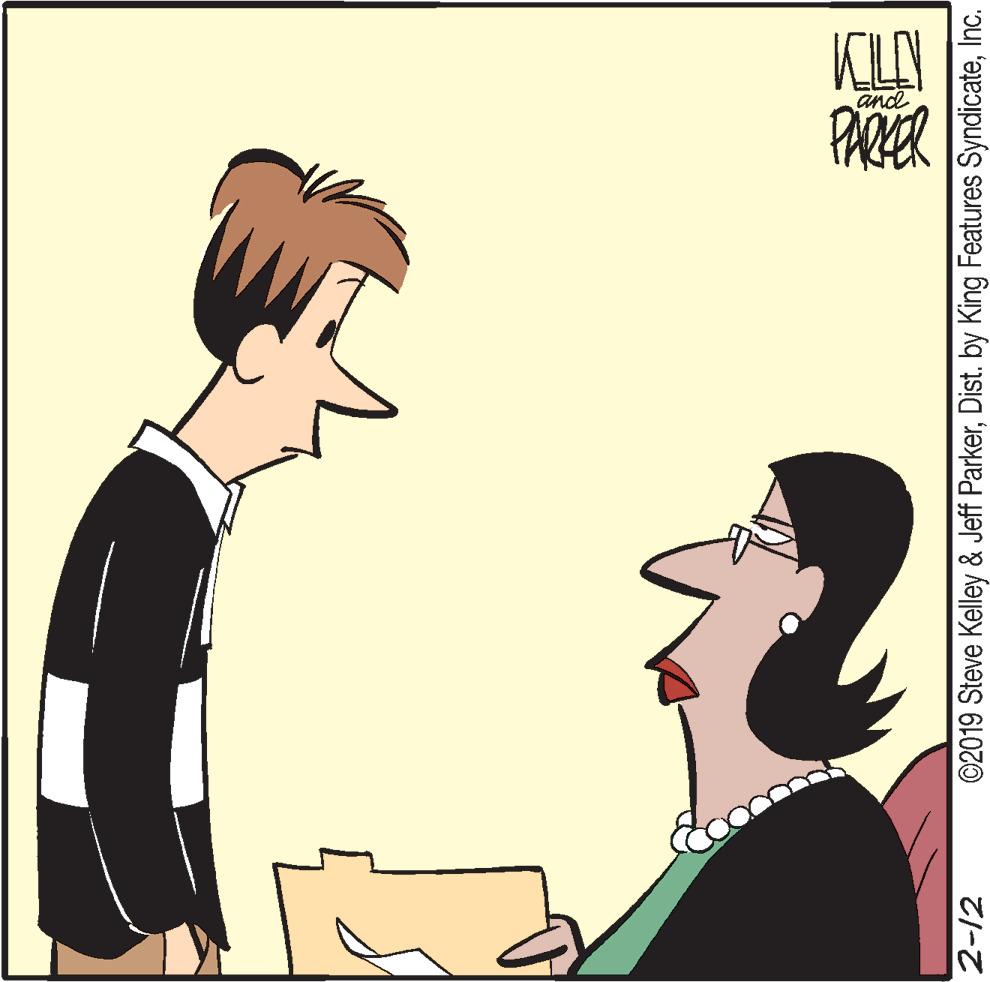 Animated cartoon OCR: and PARER 2-12 ©2019 Steve Kelley & Jeff ParkerInc. and PARER 2-12 ©2019 Steve Kelley & Jeff ParkerDist. by King Features Syndicate