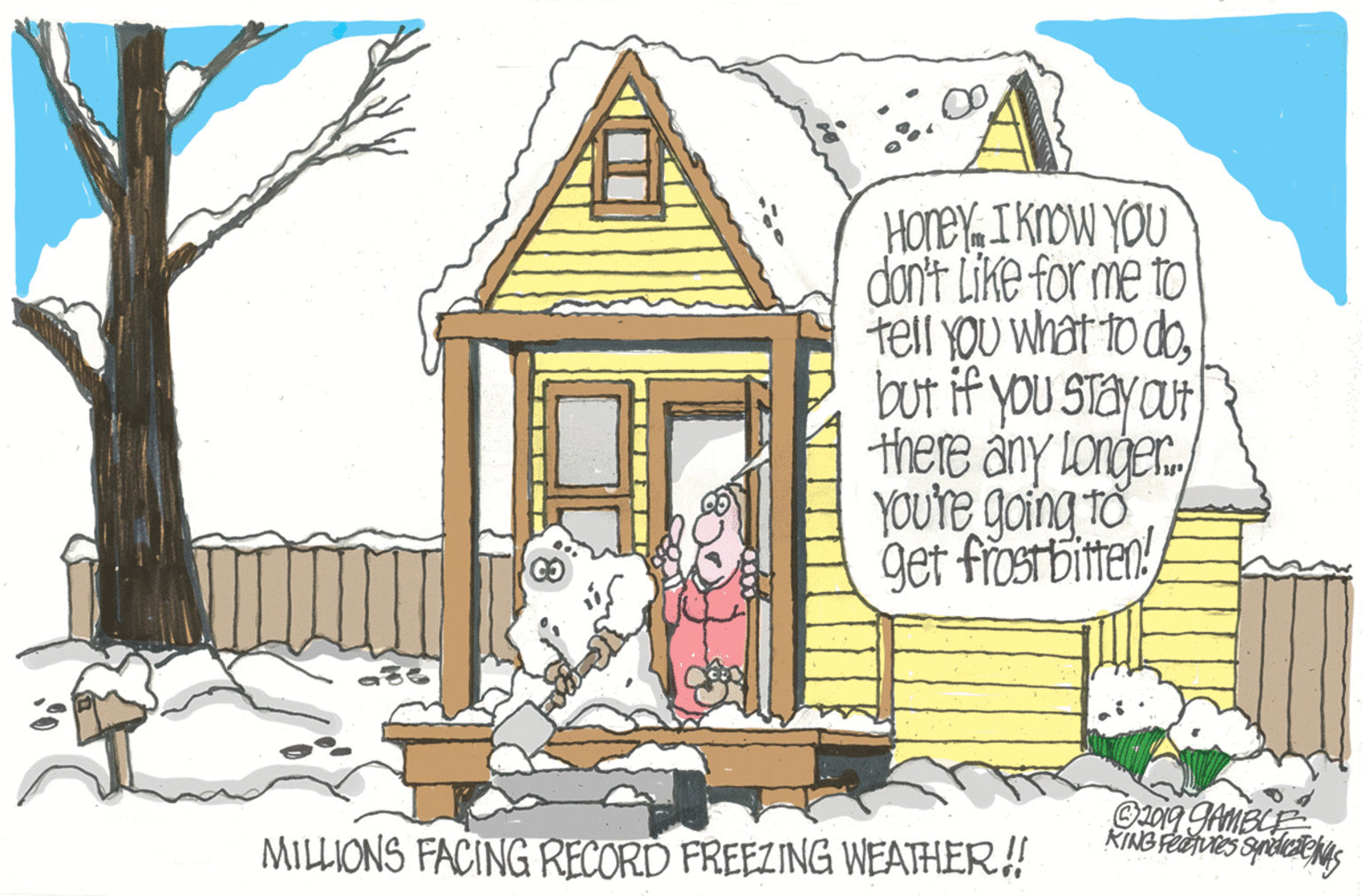 Building OCR: HOreY IKNOW YOU don't Like for me to tell You what to dobut if you STayaut there any Longer. YOUTE going TO get frostbitten! MILLIONS FACING RECORD FREEZING WEATHER!! HOreY IKNOW YOU don't Like for me to tell You what to dobut if you STayaut there any Longer. YOUTE going TO get frostbitten! MILLIONS FACING RECORD FREEZING WEATHER!!