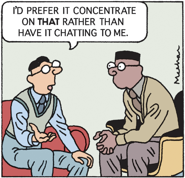 Animation OCR: I'D PREFER IT CONCENTRATE ON THAT RATHER THAN HAVE IT CHATTING TO ME. Meehan I'D PREFER IT CONCENTRATE ON THAT RATHER THAN HAVE IT CHATTING TO ME. Meehan
