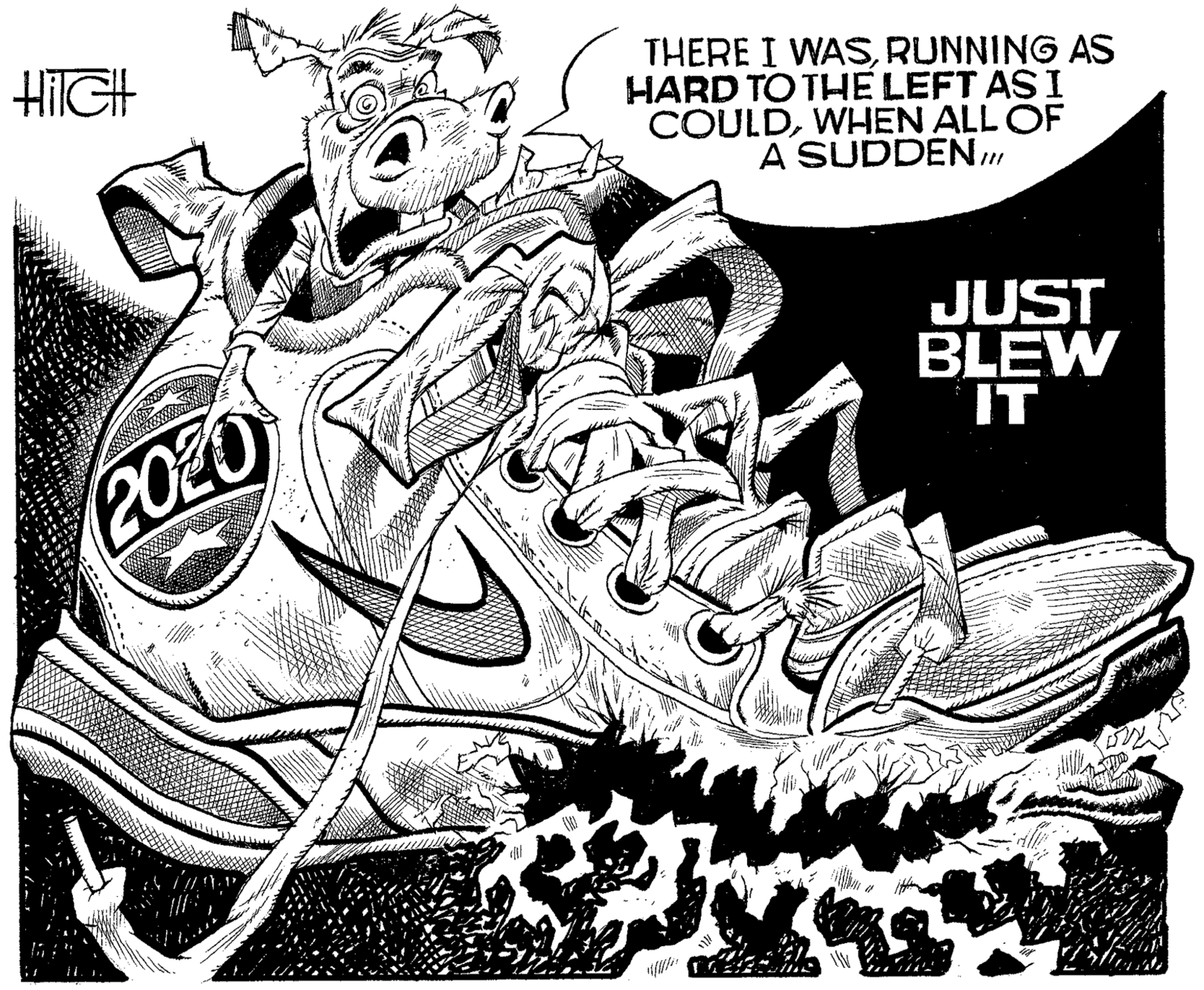 Line art OCR: HIIGH THERE I WASRUNNING AS HARD TO THE LEFT AS I COULDWHEN ALL OF A SUDDEN JUST BLEW IT 2020 rif HIIGH THERE I WASRUNNING AS HARD TO THE LEFT AS I COULDWHEN ALL OF A SUDDEN JUST BLEW IT 2020 rif
