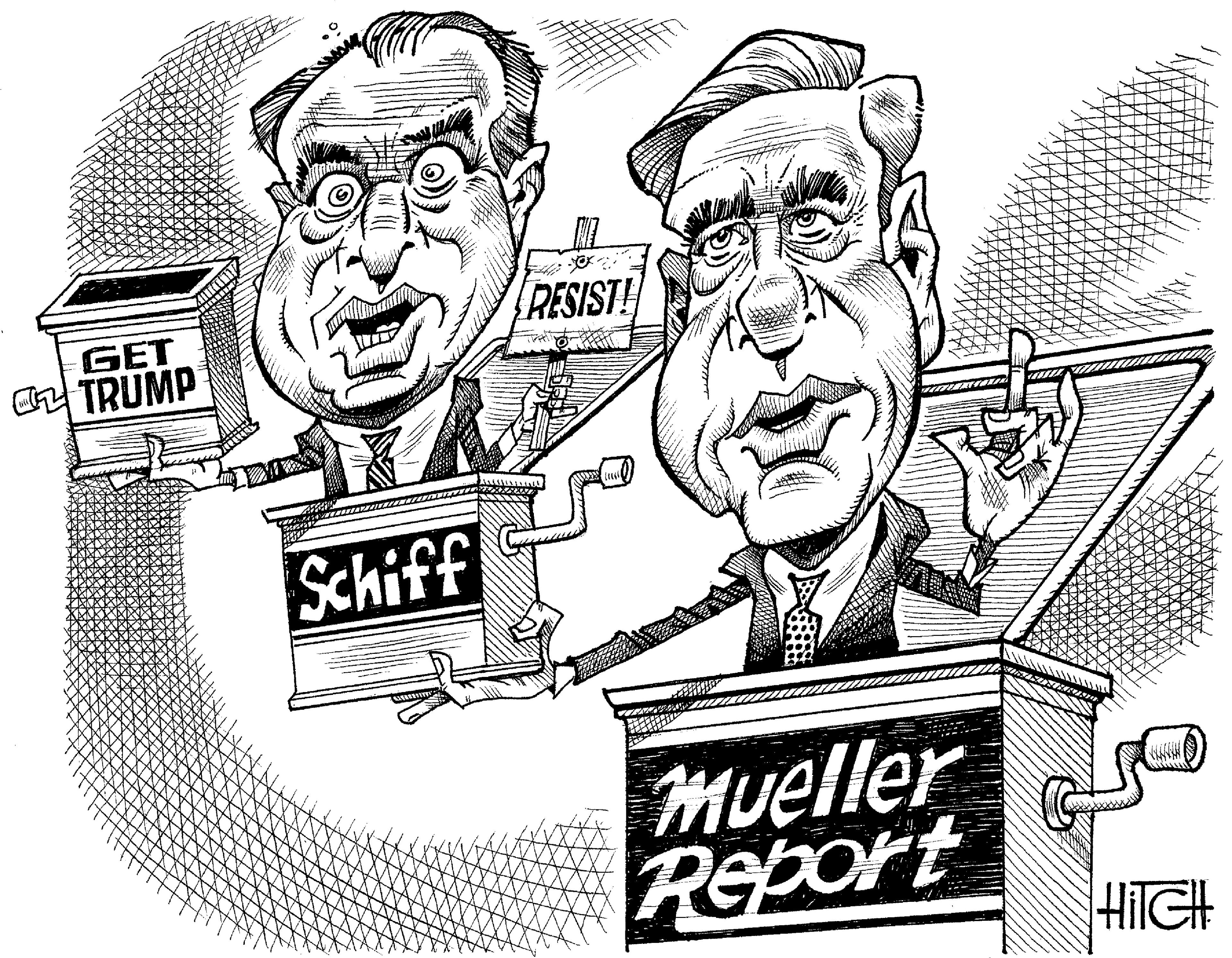Black-and-white OCR: RESIST! GET TRUMP Schiff mueller Report RESIST! GET TRUMP Schiff mueller Report