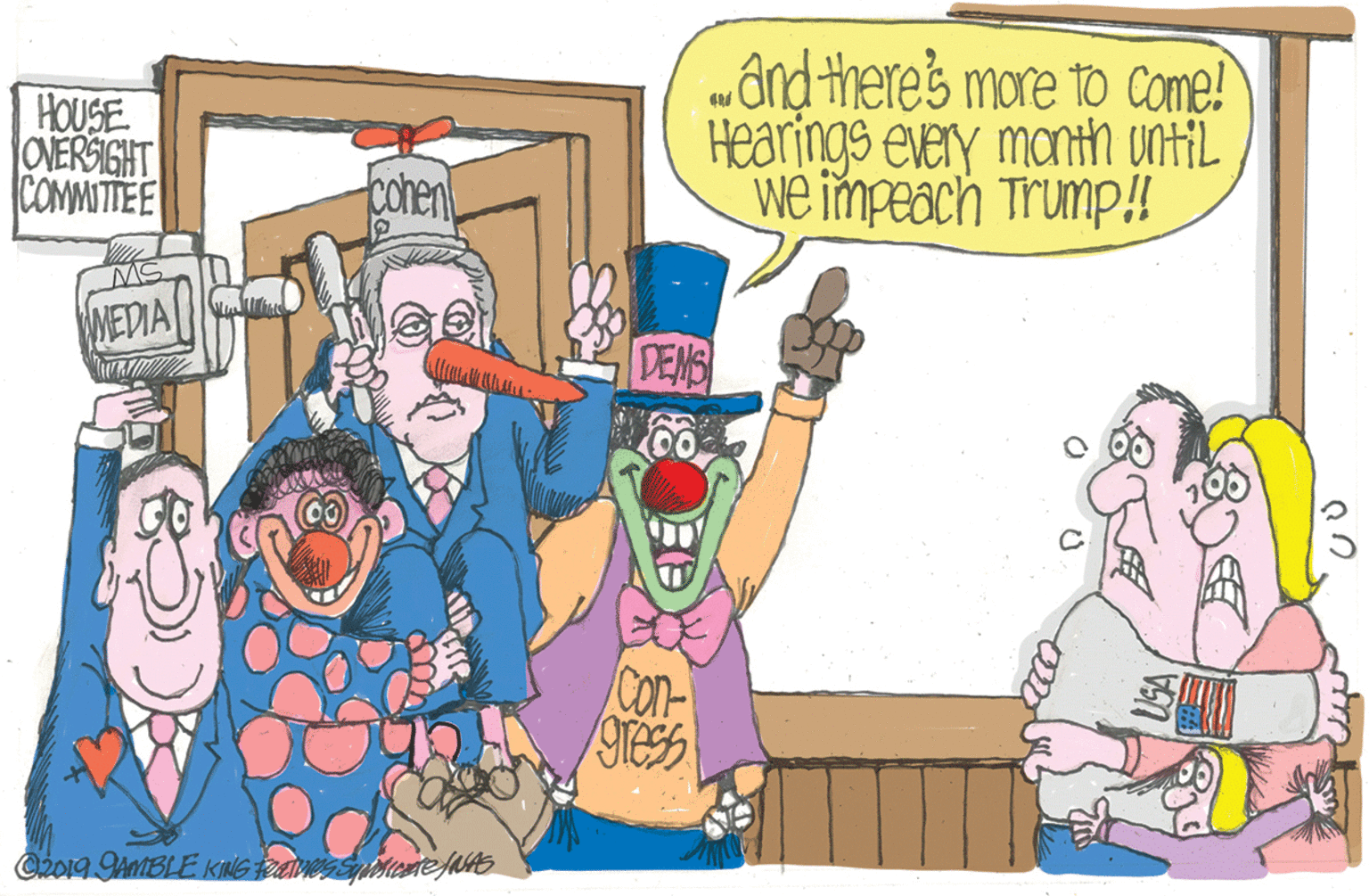 Conversation OCR: HOUSE ONERSIGHT COMMITEE cand there's more to Come! Hearings every manth until we impeach Trump! cohen WEDIA DENS Con HOUSE ONERSIGHT COMMITEE cand there's more to Come! Hearings every manth until we impeach Trump! cohen WEDIA DENS Con