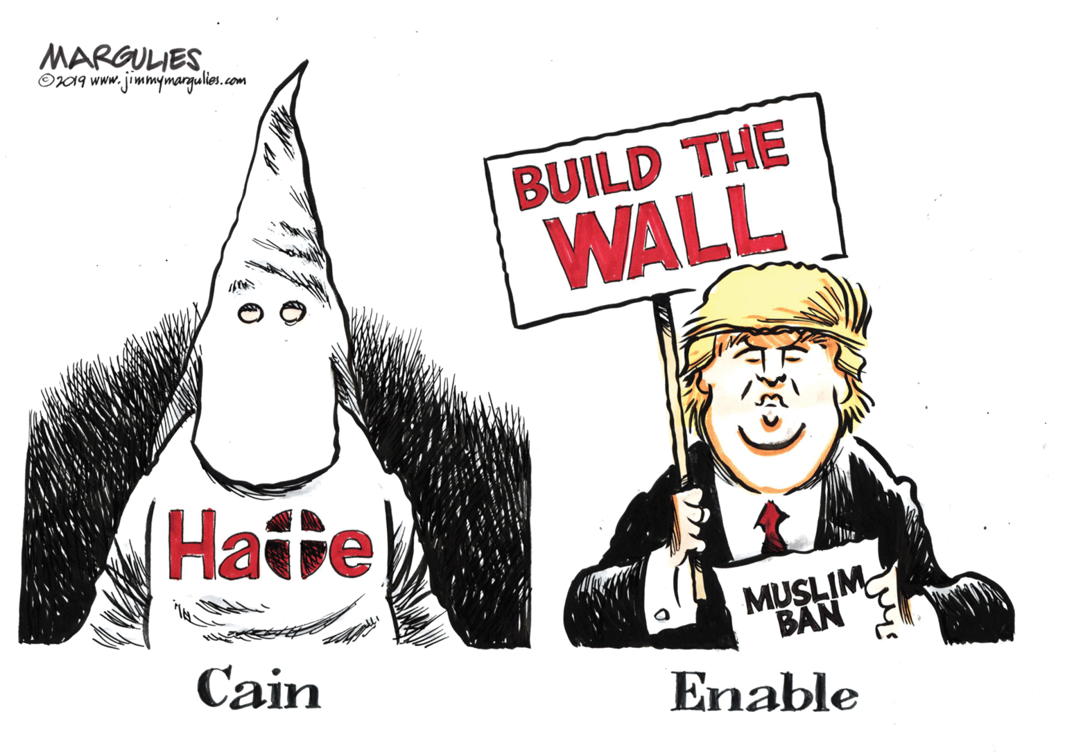 Facial hair OCR: MARGULIESO109 www.jimmymargulies.com BUILD THE WALL Hate MUSLIM BAN Cain Enable MARGULIESO109 www.jimmymargulies.com BUILD THE WALL Hate MUSLIM BAN Cain Enable